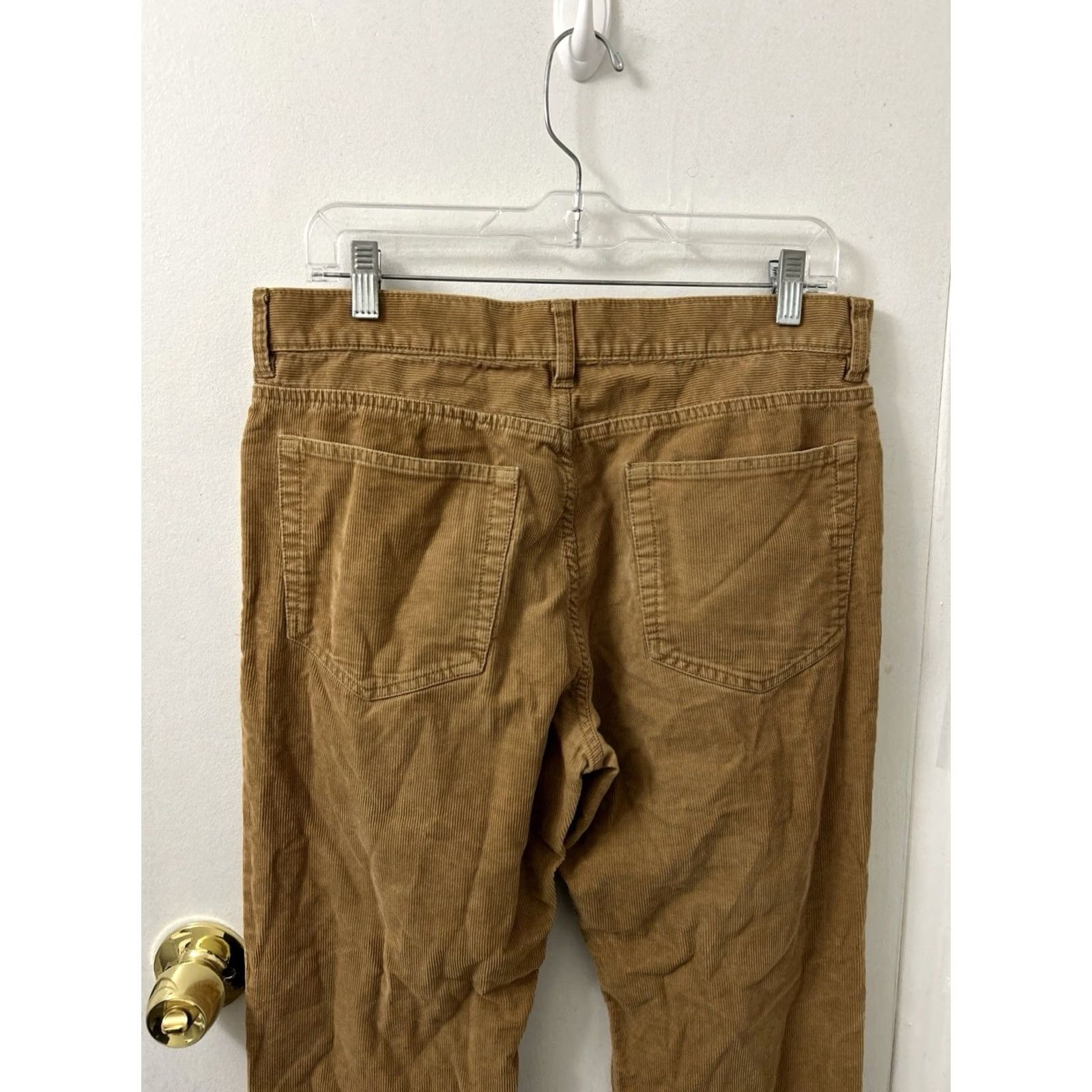 Vintage VINTAGE? No. J Crew Mercantile Flex Corduroy Pants Mens 32x30 Tan Straight Leg Trousers Size US 32 / EU 48 - 7 Thumbnail
