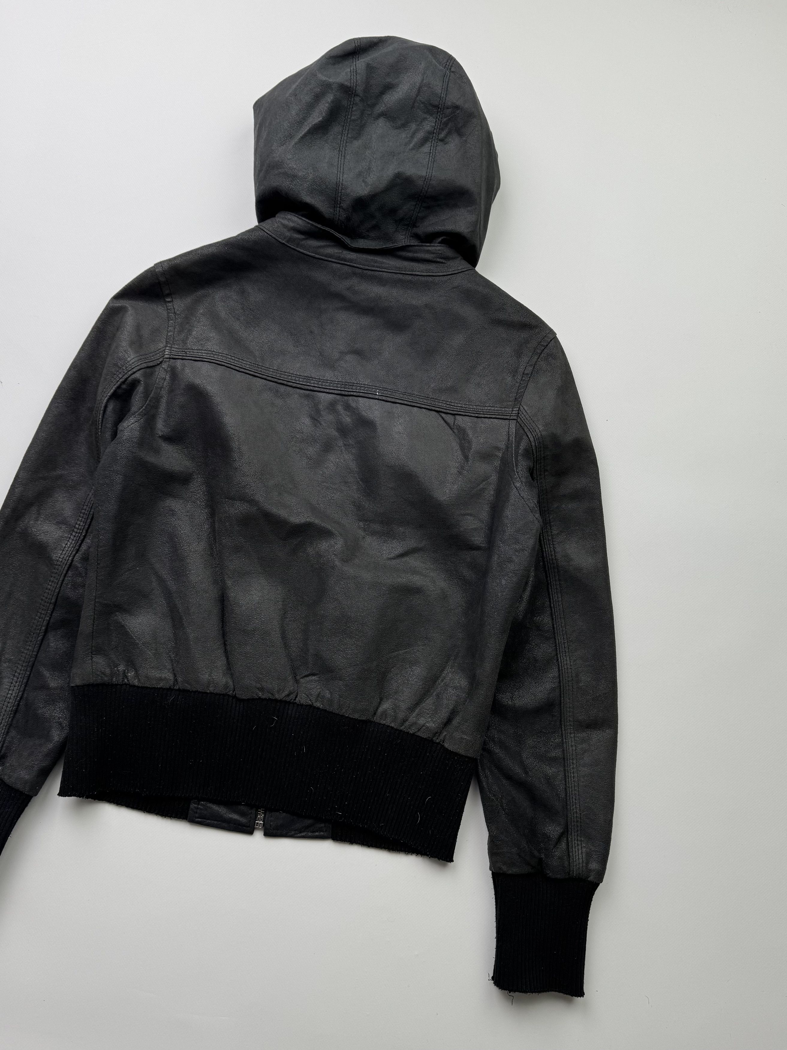Vintage Vintage Cropped Hood Leather Jacket B241(V80) Size M / US 6-8 / IT 42-44 - 9 Thumbnail