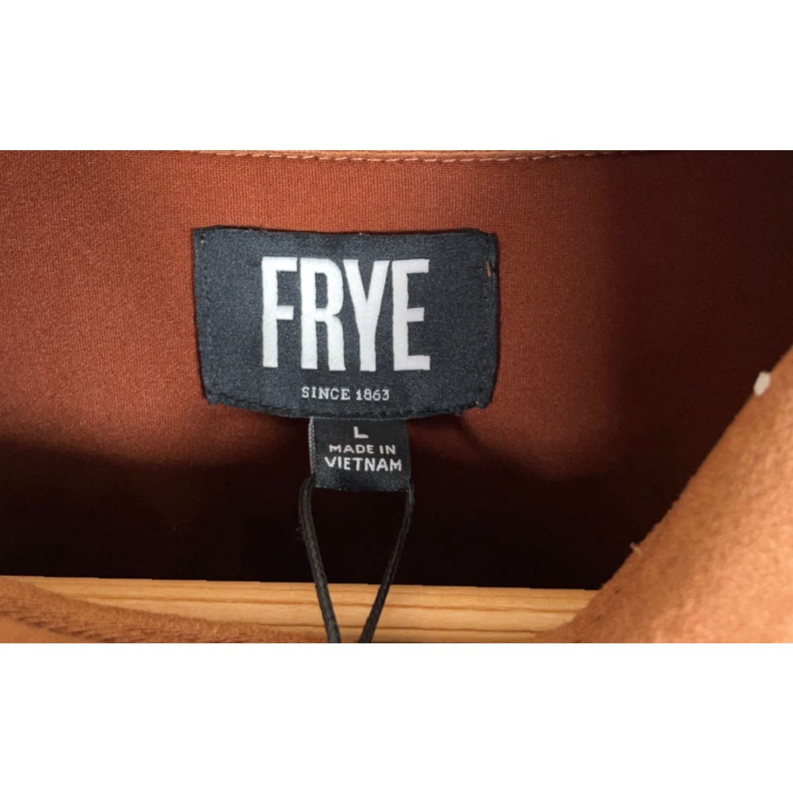 Frye VINTAGE Frye Shirt Jacket Brown L Large Faux Suede Button-Up Collared Long Sleeve Size US L / EU 52-54 / 3 - 2 Thumbnail