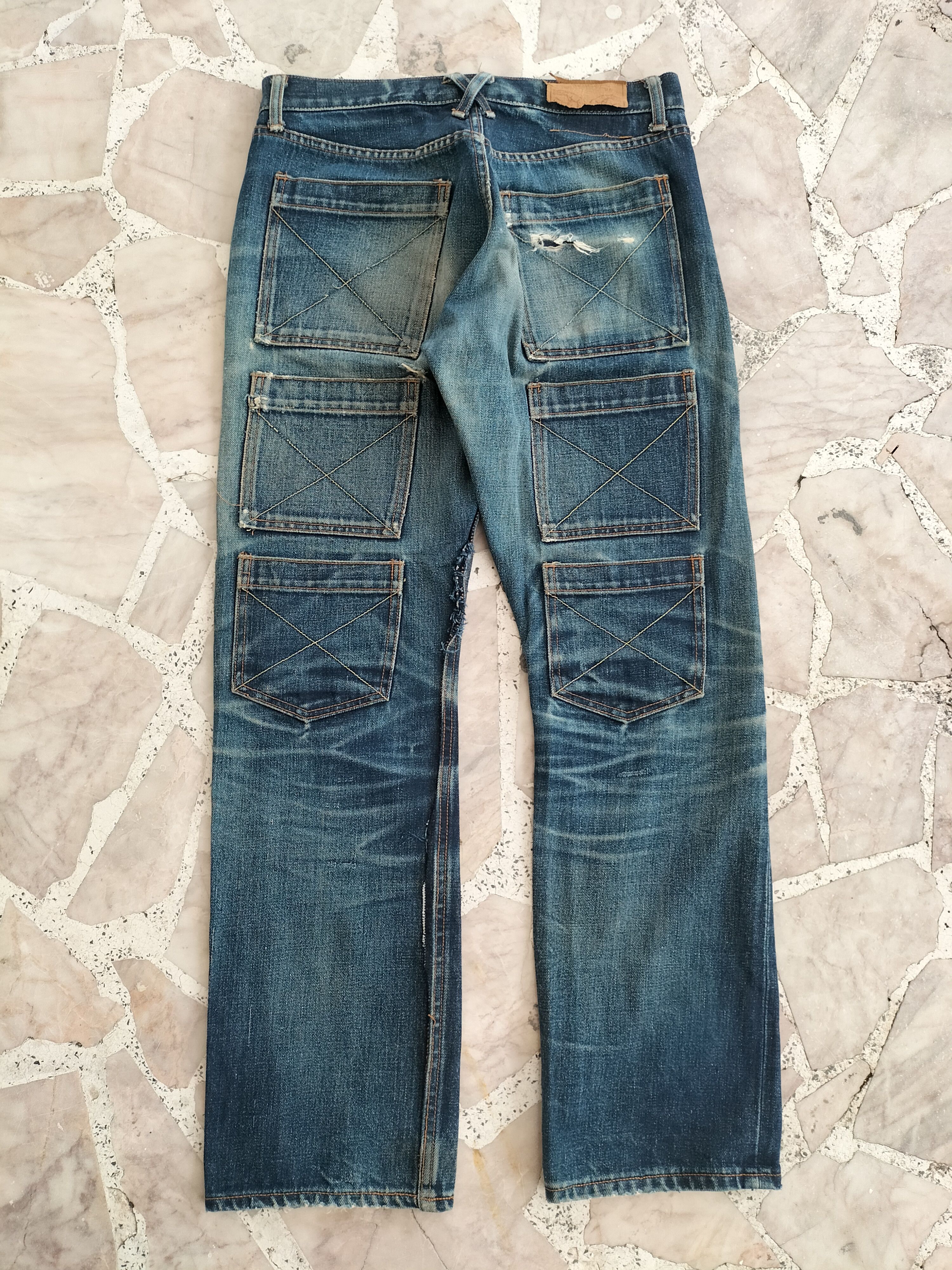 Vintage 20471120 Denim Trousers Selvedge Multi Pocket Jeans Designer ...
