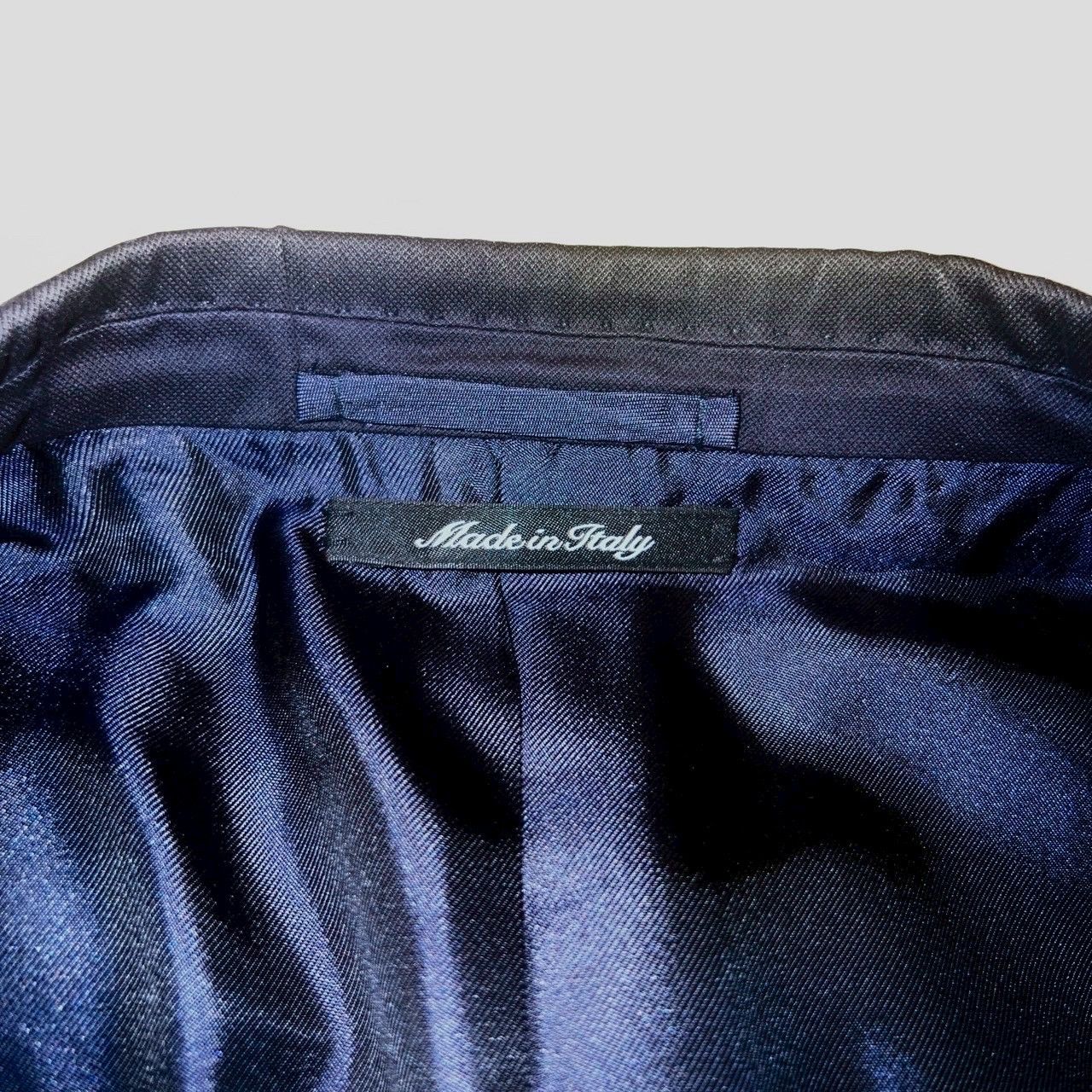 Alfred Dunhill $2500 DUNHIL Silk Cotton Half-double Jacket Dark blue 46 Size US M / EU 48-50 / 2 - 12 Thumbnail
