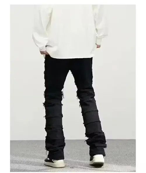 Marteino Opium Black Stack Denim Jeans Size US 28 / EU 44 - 2 Thumbnail