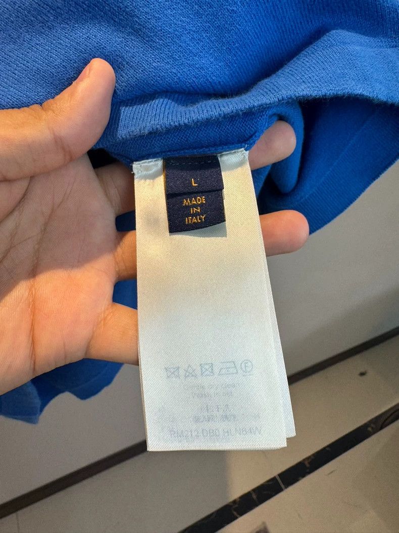 Louis Vuitton Louis Vuitton Blue slogan short sleeve Size US L / EU 52-54 / 3 - 4 Thumbnail