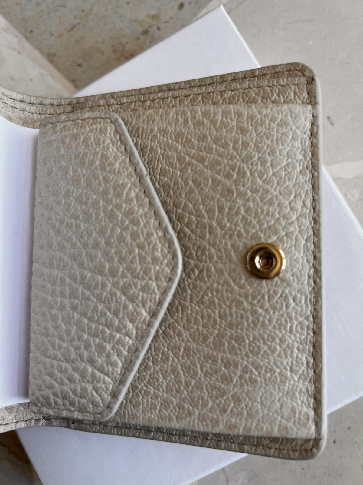 Maison Margiela Maison Margiela Leather Wallet Beige grain 11 cards holder Size ONE SIZE - 19 Thumbnail