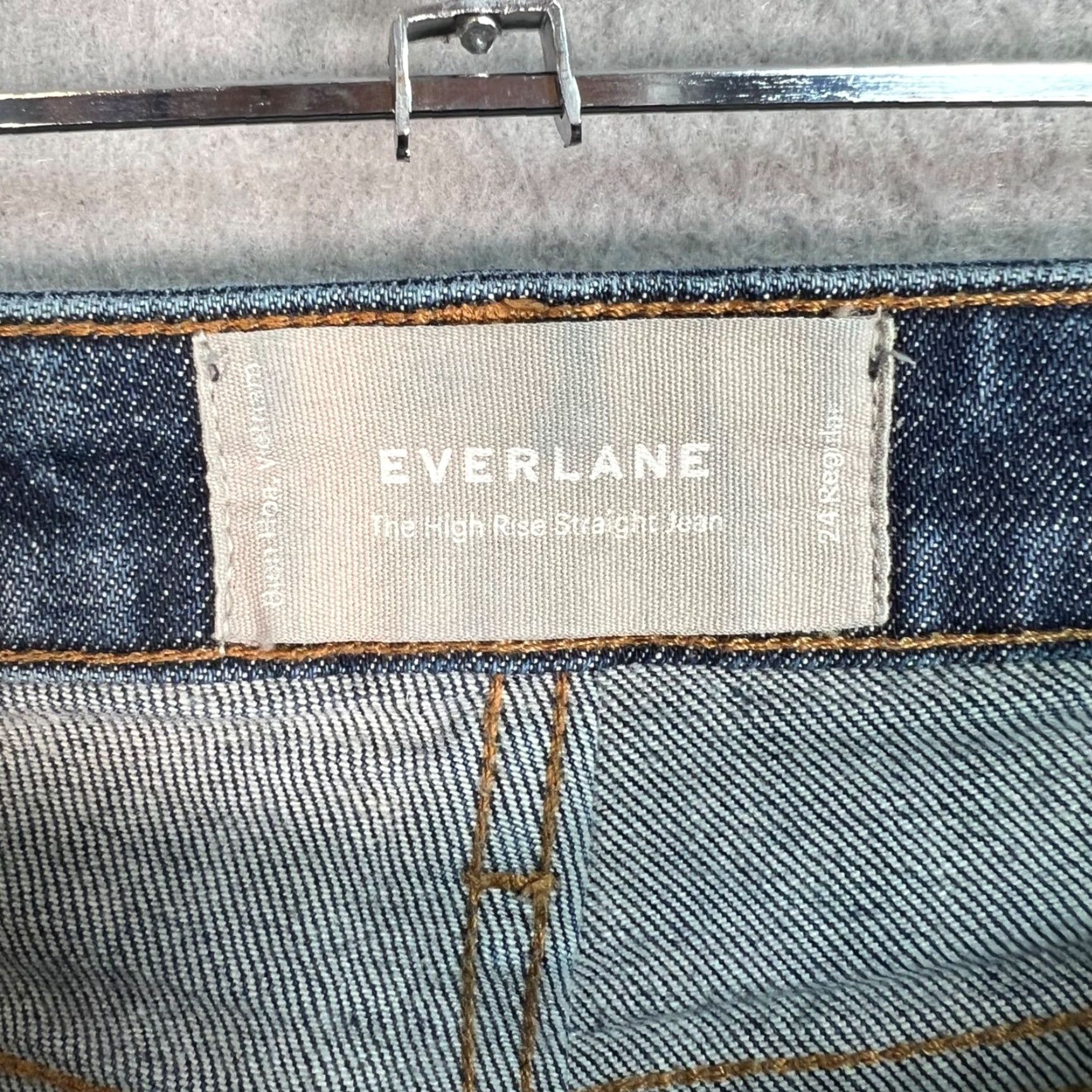 Everlane VINTAGE Everlane High-Rise Straight Jeans Womens Size 24 Blue Denim Adult Women 24 Jeans Straight 32 Inseam Size 42" / US 20 - 3 Thumbnail