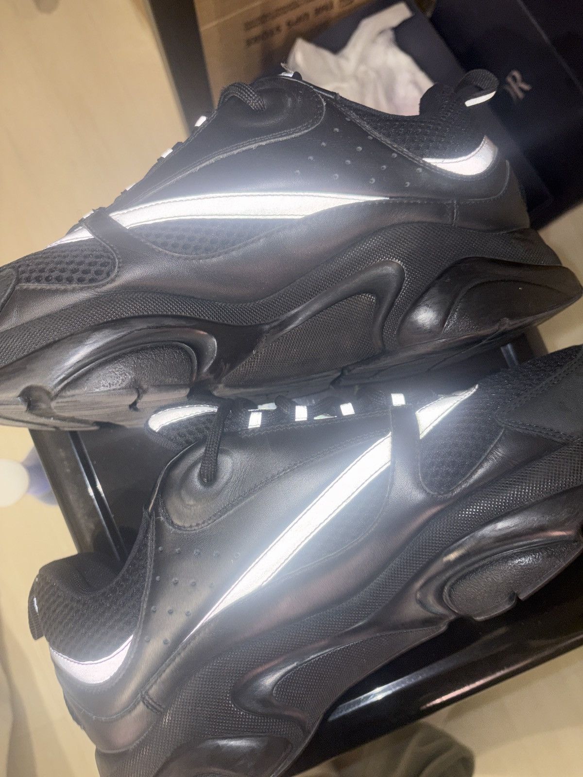 Dior Dior B22 Reflective Low Top Black Sneakers | Size 46 (13US) Size US 13 / EU 46 - 8 Thumbnail