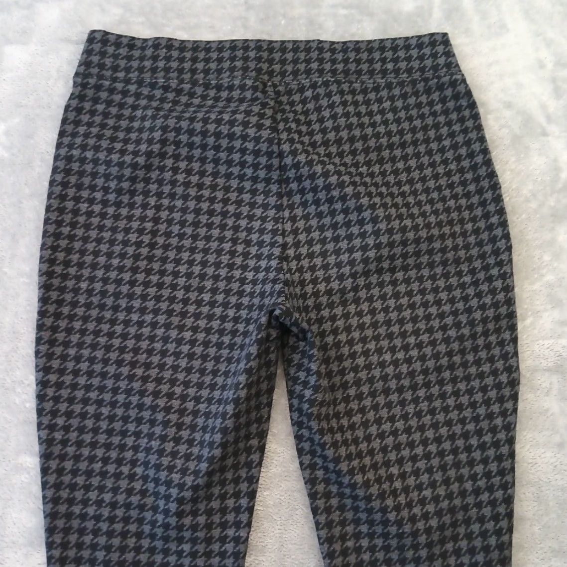Vintage Maurices Ankle Pants Womens Large Black Gray Geometric Pull On Skinny 32x26 Regular MD 26 in Inseam Girls? Wait. Size 36" / US 14 / IT 50 - 7 Thumbnail