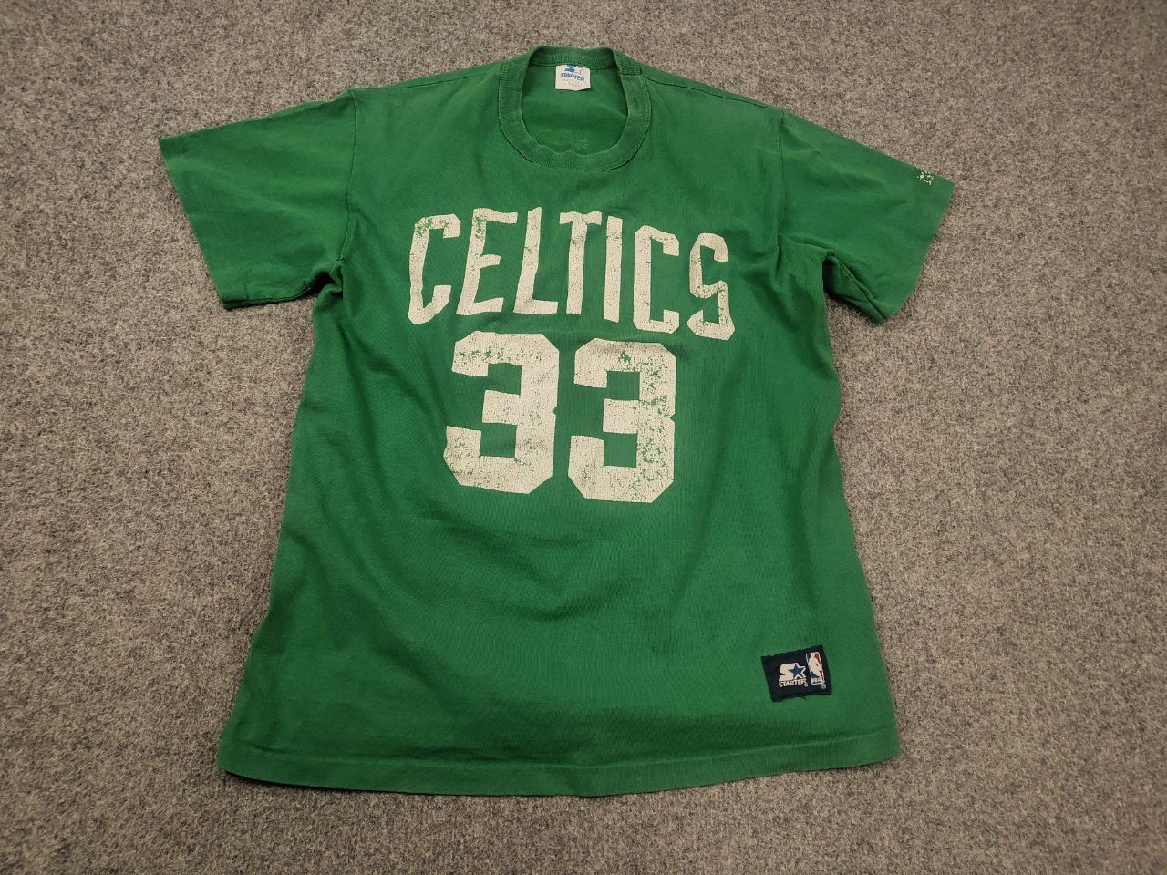 NBA Vintage 90's Starter Larry Bird Celtics 33 NBA Graphic Shirt Size US L / EU 52-54 / 3 - 3 Thumbnail