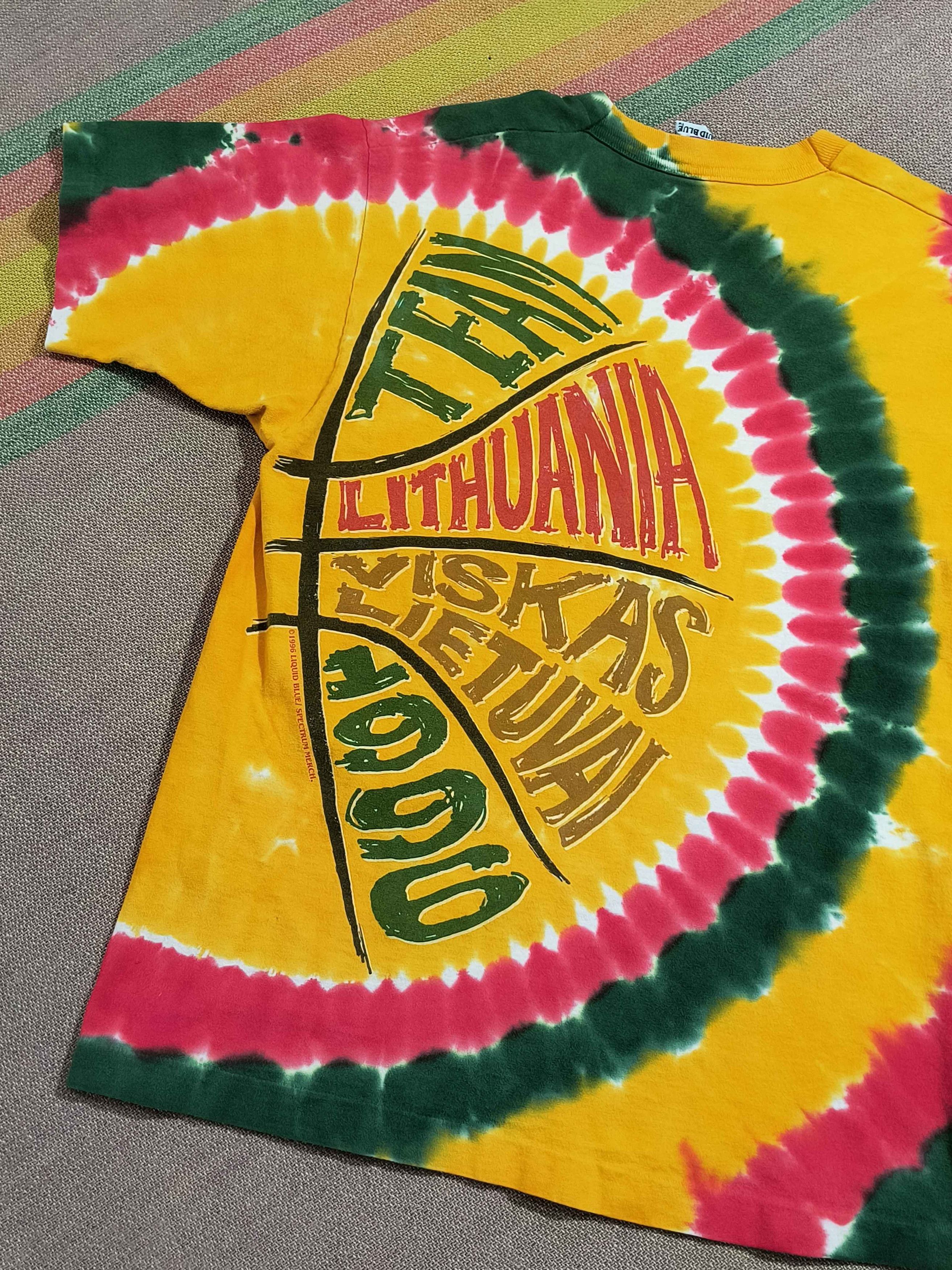 Band Tees Vintage Liquid Blue Greatful Dead Basketball Lithuania 1996 Size US L / EU 52-54 / 3 - 7 Thumbnail