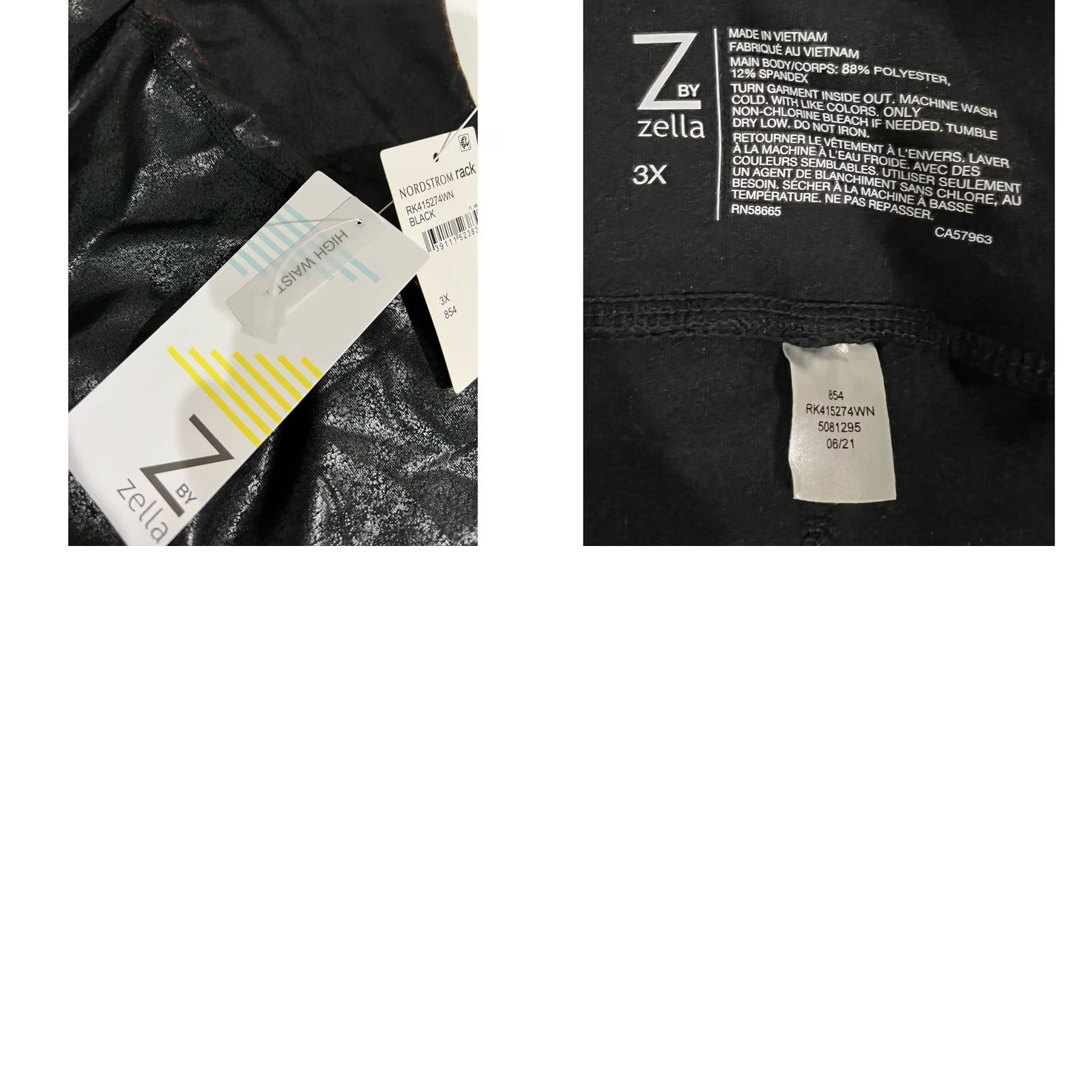 Vintage VINTAGE Zella The Daily Athletic Leggings High Waist 7/8 Size 3X Z-Tek Black Womens Size 40" / US 18 - 8 Thumbnail
