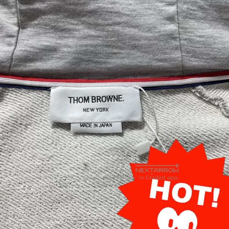 Thom Browne Thom Browne Solid Color Zip-Up Hoodie Size US XS / EU 42 / 0 - 5 Thumbnail