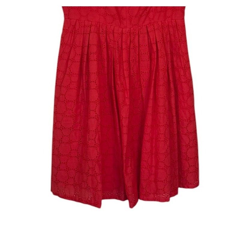 Adrianna Papell Adrianna Papell Dress Women 10 Petite Red Eyelet Party Size L / US 10 / IT 46 - 3 Thumbnail