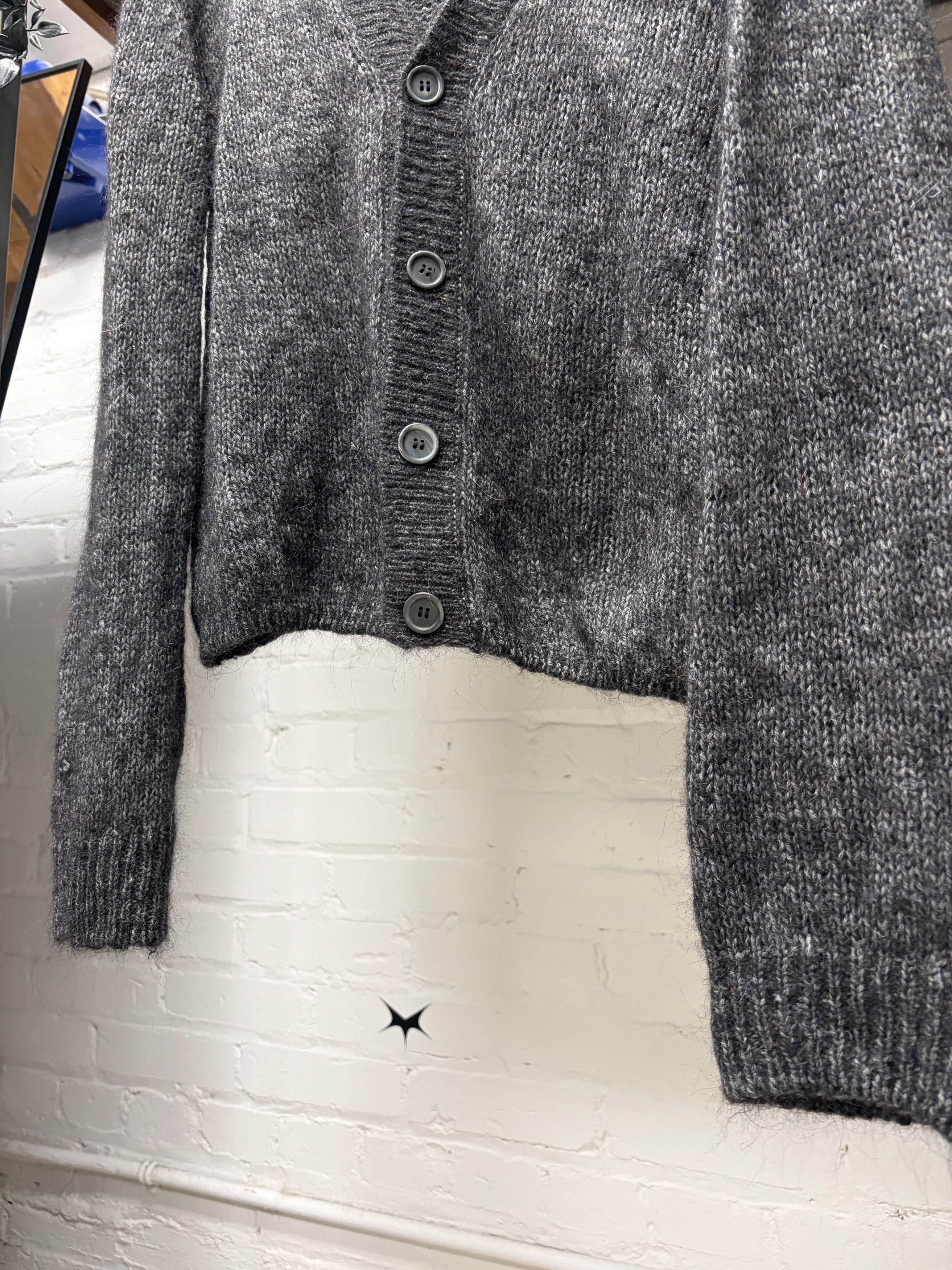 Our Legacy Our Legacy Black/Grey ‘Academy Cardigan’ Size US M / EU 48-50 / 2 - 2 Thumbnail