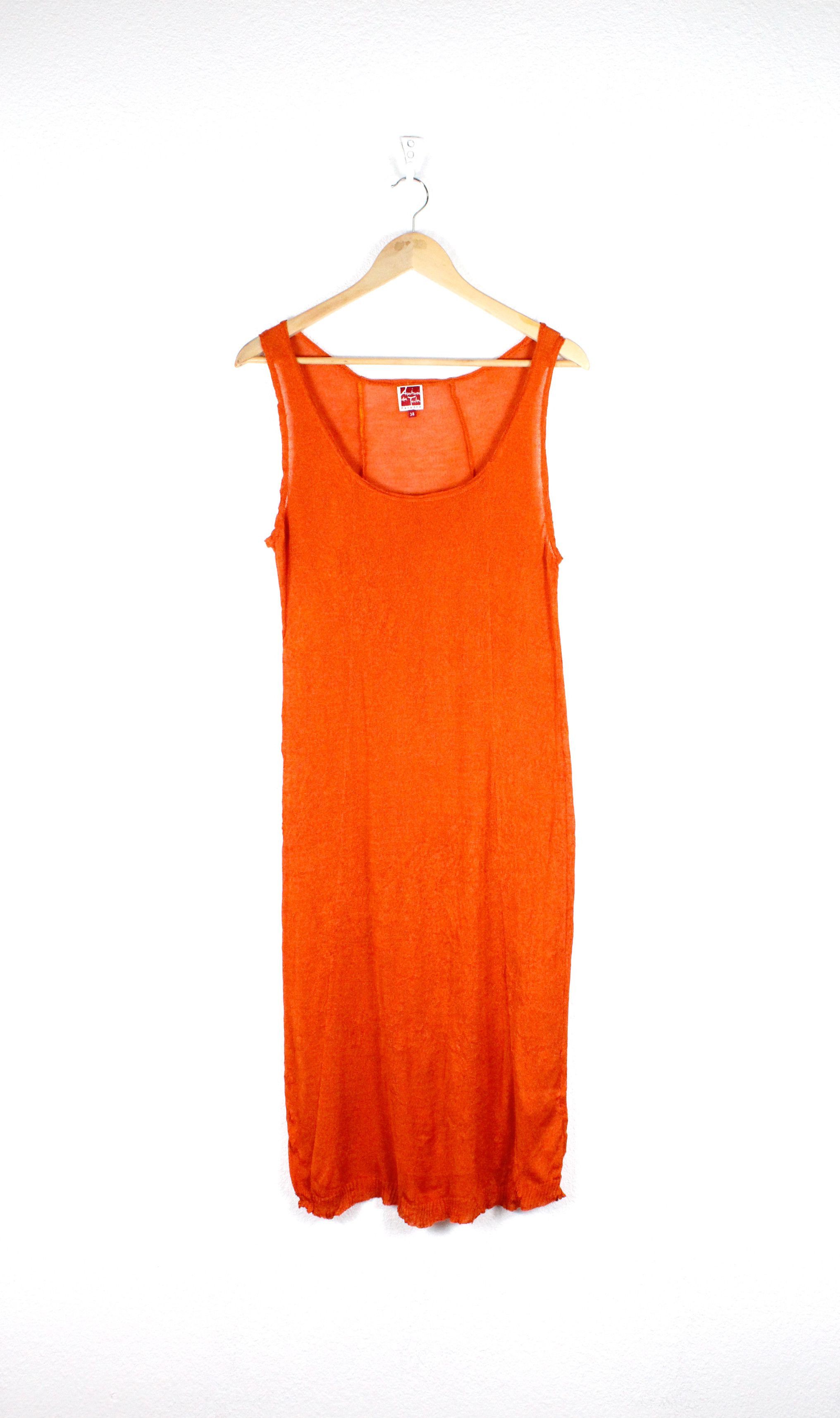 Japanese Brand Aventures Des Toiles Safran Orange Dress Y2K Size XS / US 0-2 / IT 36-38 - 1 Thumbnail