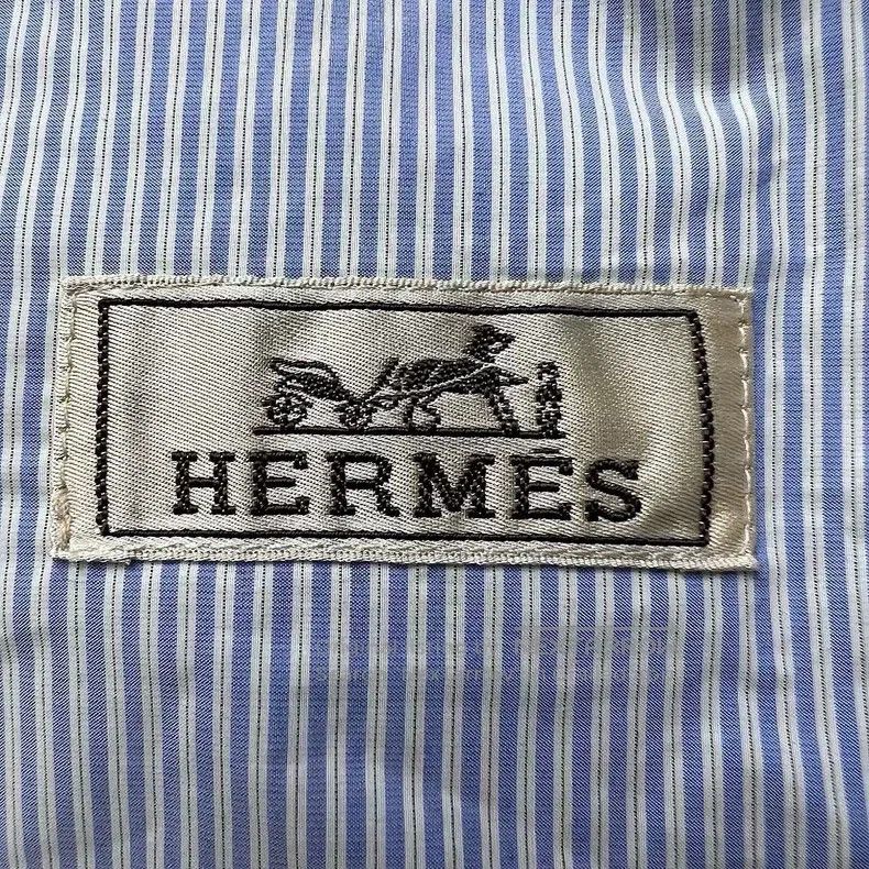 Hermes Hermes Rayure Blue and White Striped Shirt Size US M / EU 48-50 / 2 - 5 Thumbnail