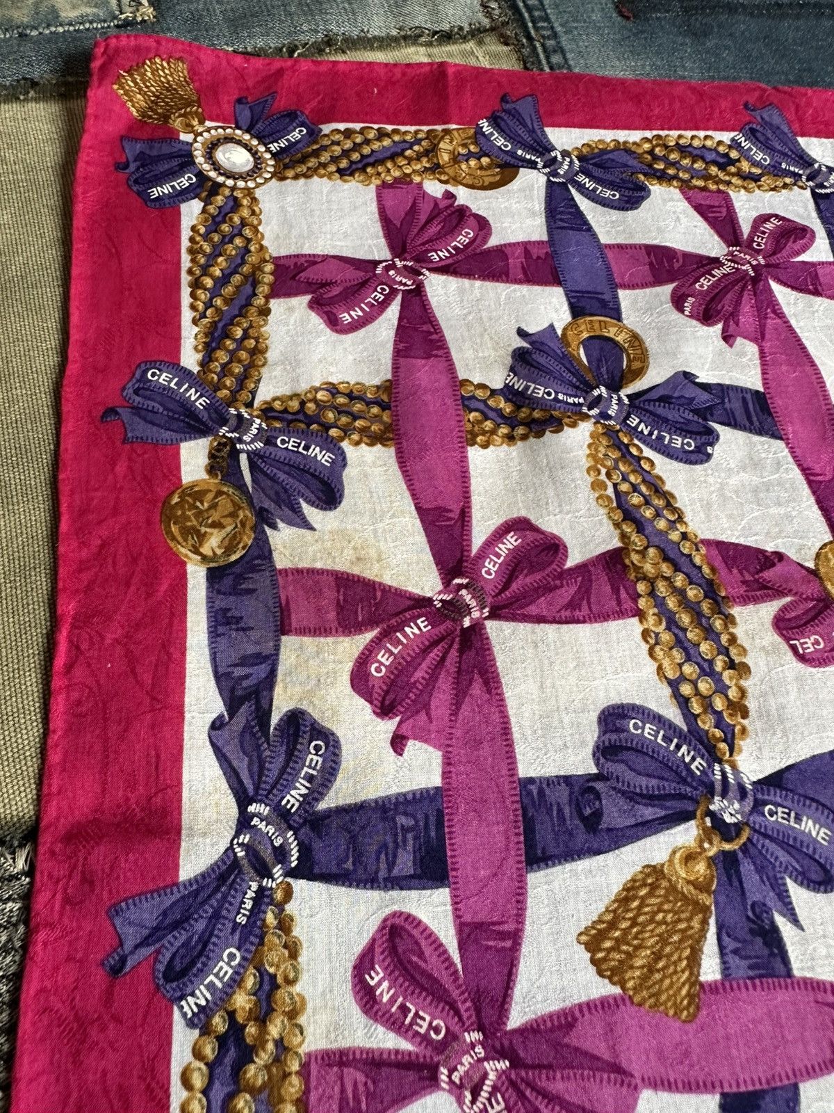 Vintage Vintage Celine Handkerchief/ Neckerchief/ Bandana Size ONE SIZE - 20 Thumbnail