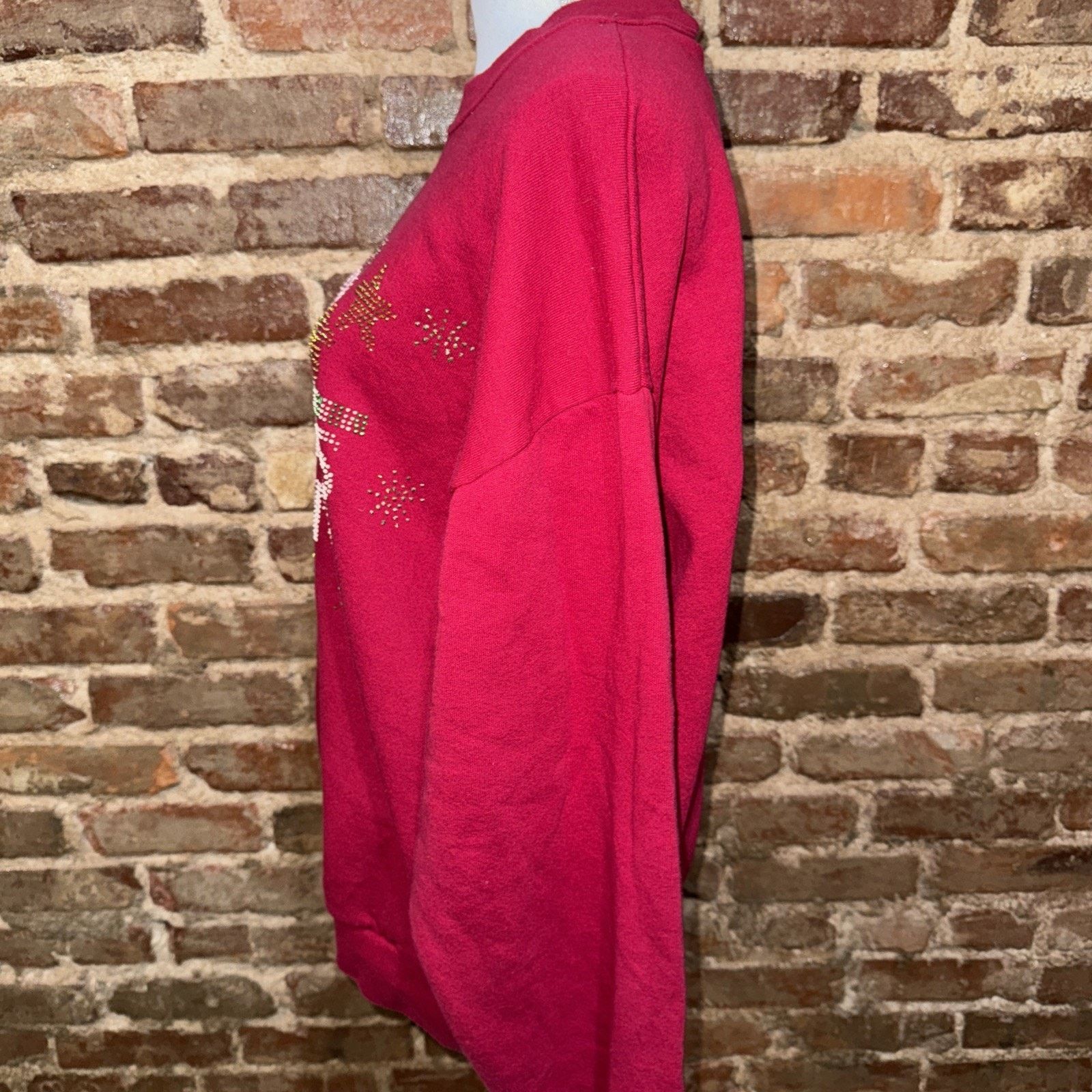 Jerzees Jerzees Vintage Granny Christmas Sweatshirt Size 2XL RED Size US XL / EU 56 / 4 - 4 Thumbnail
