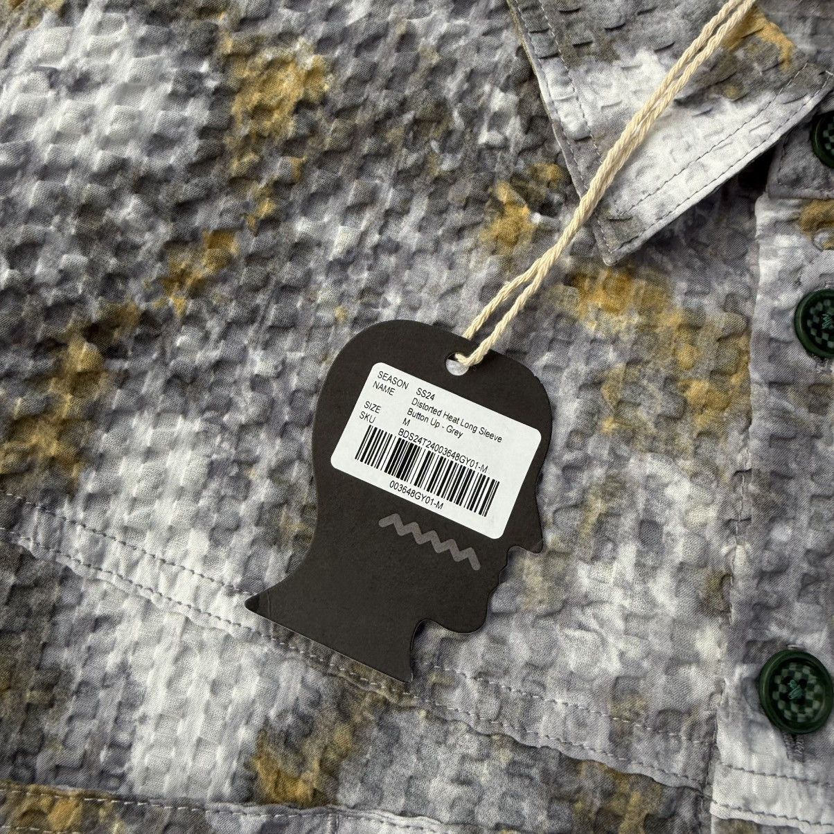 Brain Dead Brain Dead Distored Heat Long Sleeve Grey Button Up Shirt Size US M / EU 48-50 / 2 - 5 Thumbnail