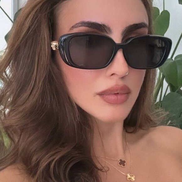 Versace Versace VE4504D GB1/87 Sunglasses Shiny Black Rectangle Size ONE SIZE - 3 Thumbnail