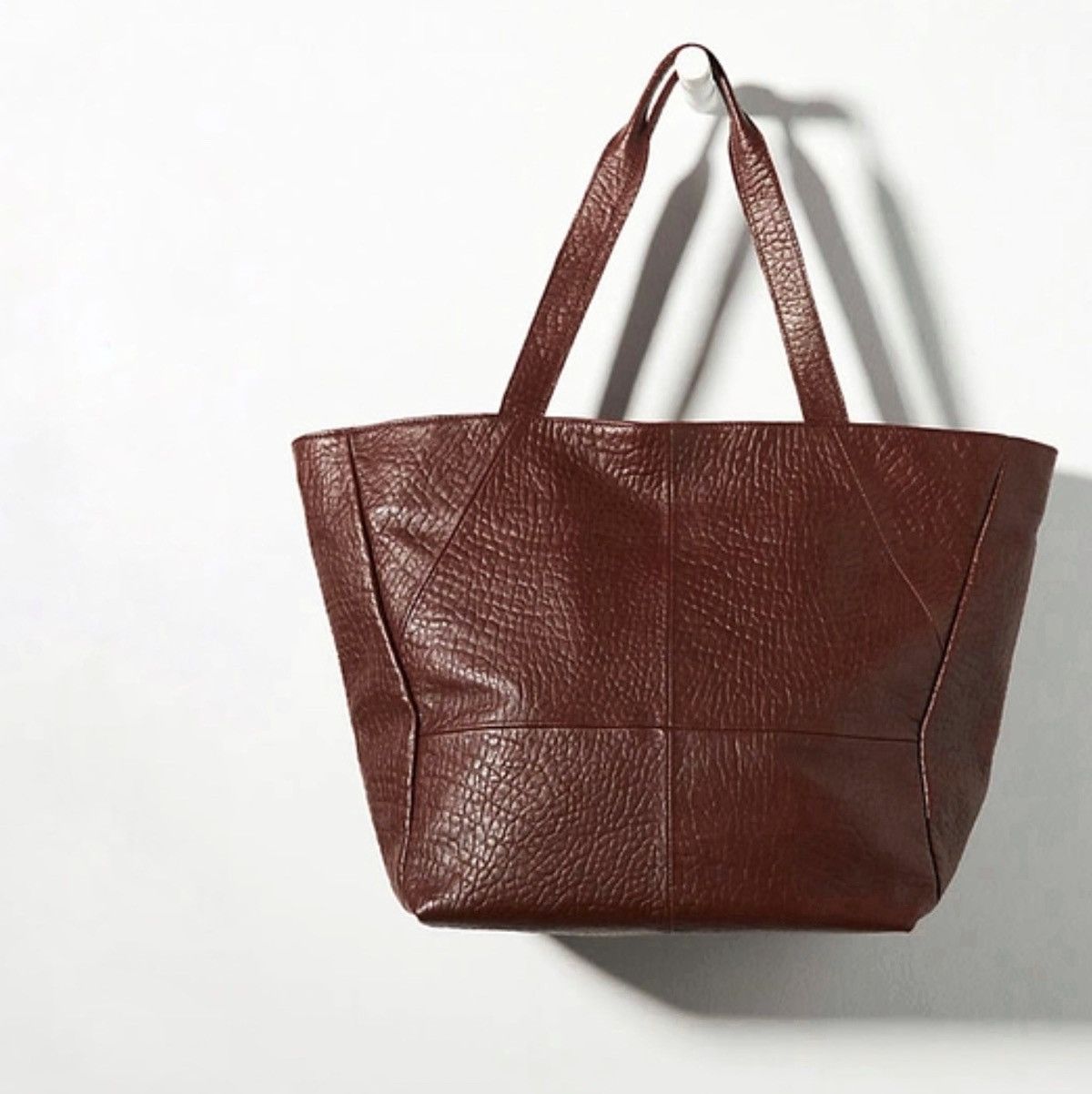 Anthropologie Everyday Leather Tote Bag - Choc