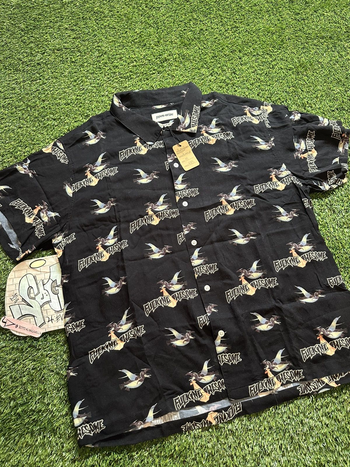 Fucking Awesome Fucking Awesome Bird Bag Rayon Button Up Tee Size US M / EU 48-50 / 2 - 1 Thumbnail