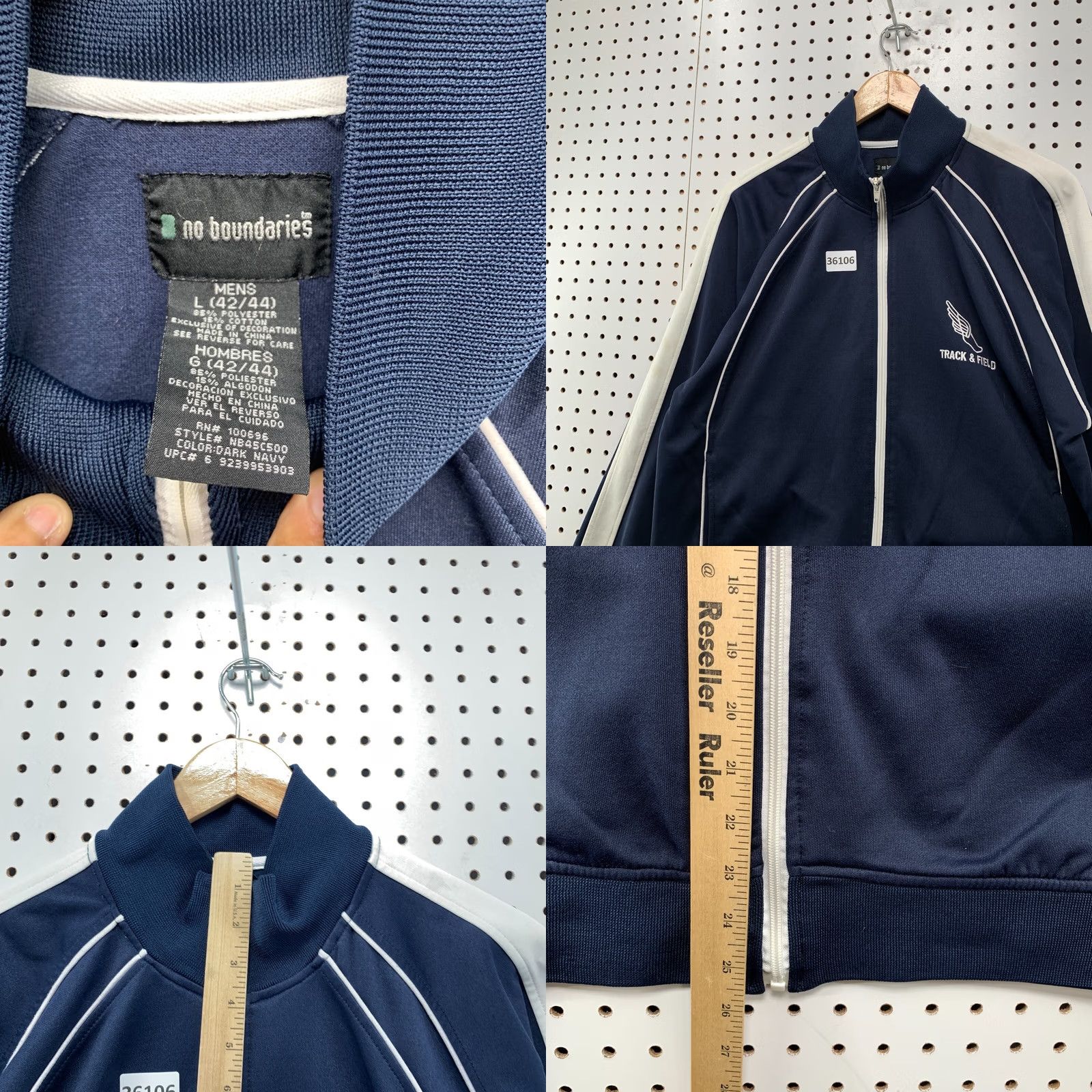 Vintage VINTAGE No Boundaries Track Jacket Men Large Blue P Wing Embroider Size US L / EU 52-54 / 3 - 8 Thumbnail