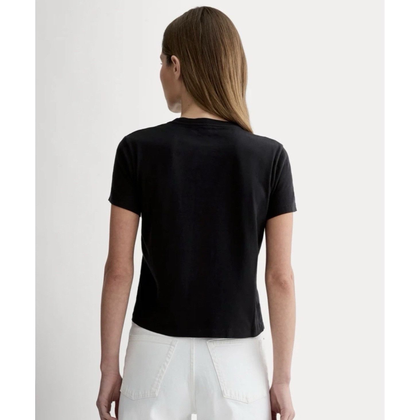 Everlane Everlane Womens The Box-Cut Tee In Essential Black Small Sho Size S / US 4 / IT 40 - 2 Thumbnail