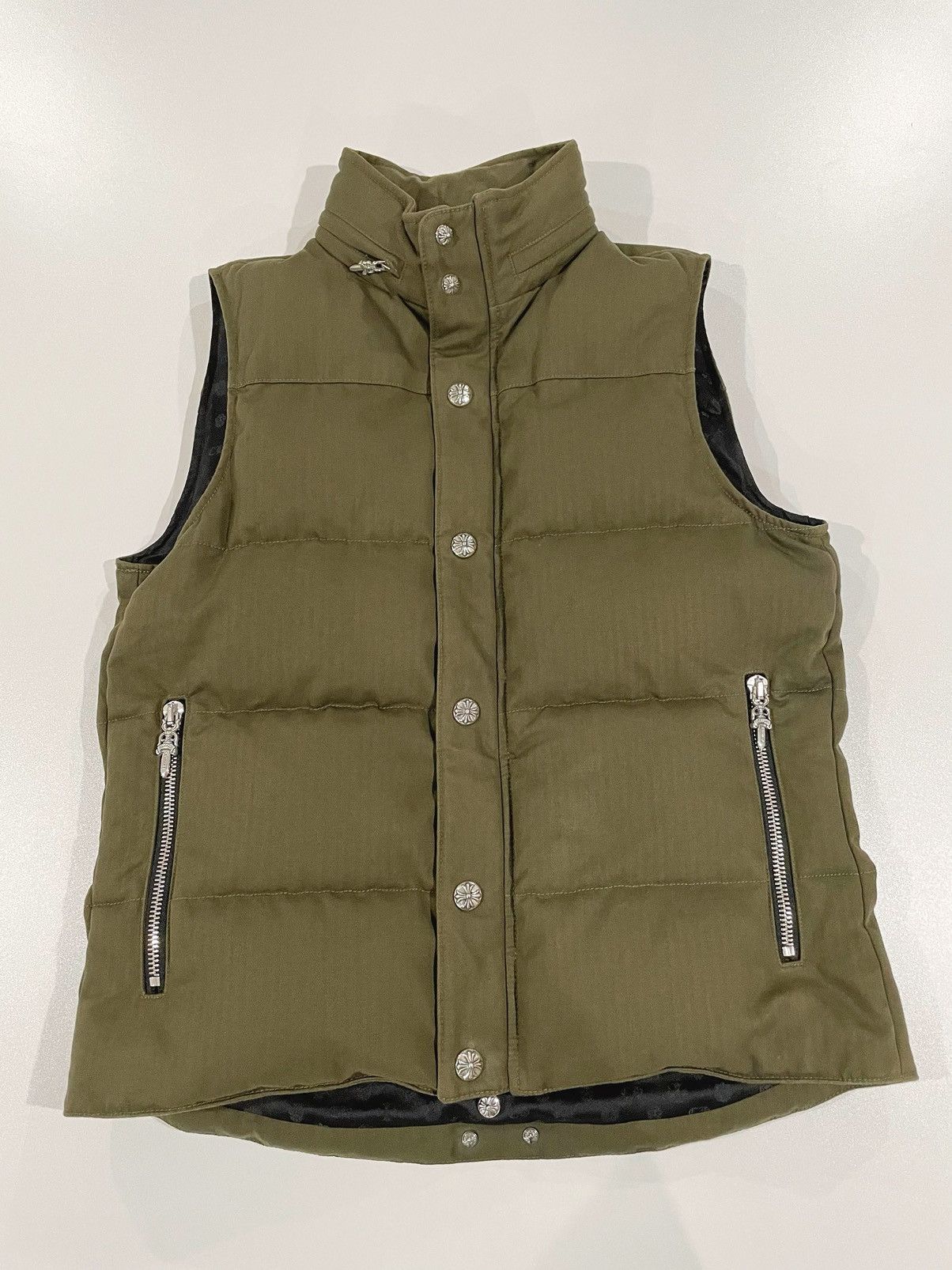 Chrome Hearts Chrome Hearts PAPA V2 SLK CTN Zip-Up Vest | Grailed