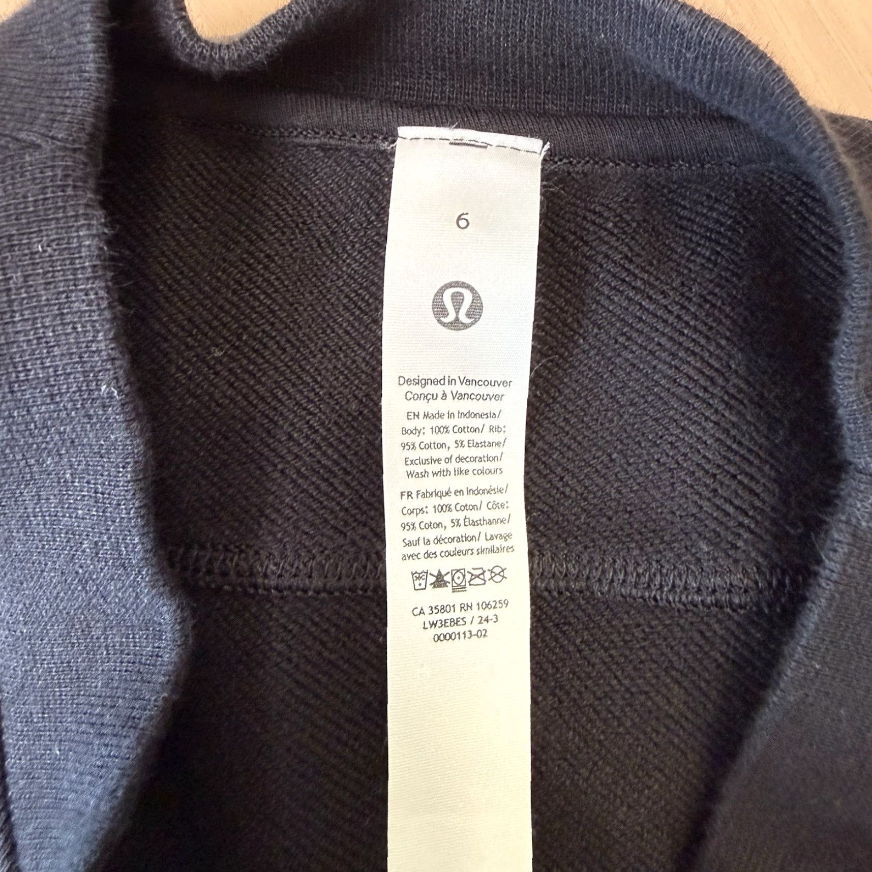 Lululemon Lululemon Sweatshirt Women's 6 Black Cropped Fleece Pullover Athleisure Yoga Shirt Ladies Pullovers Cropped Black Size M / US 6-8 / IT 42-44 - 6 Thumbnail