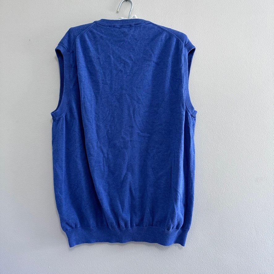 Brooks Brothers Brooks Brothers periwinkle cotton v neck sweater vest Size US XL / EU 56 / 4 - 3 Thumbnail