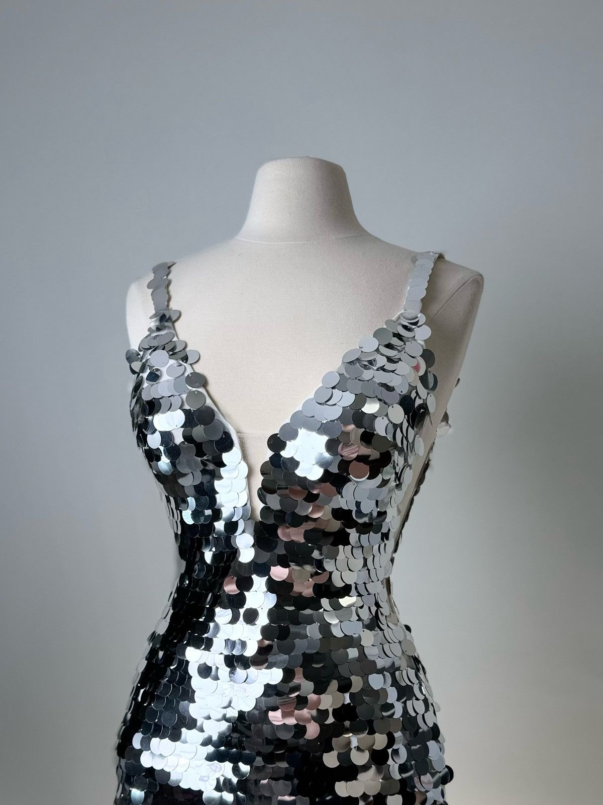 Other Brand New US 4 Jovani Mini Evening Dress in Silver Color Size S / US 4 / IT 40 - 3 Thumbnail