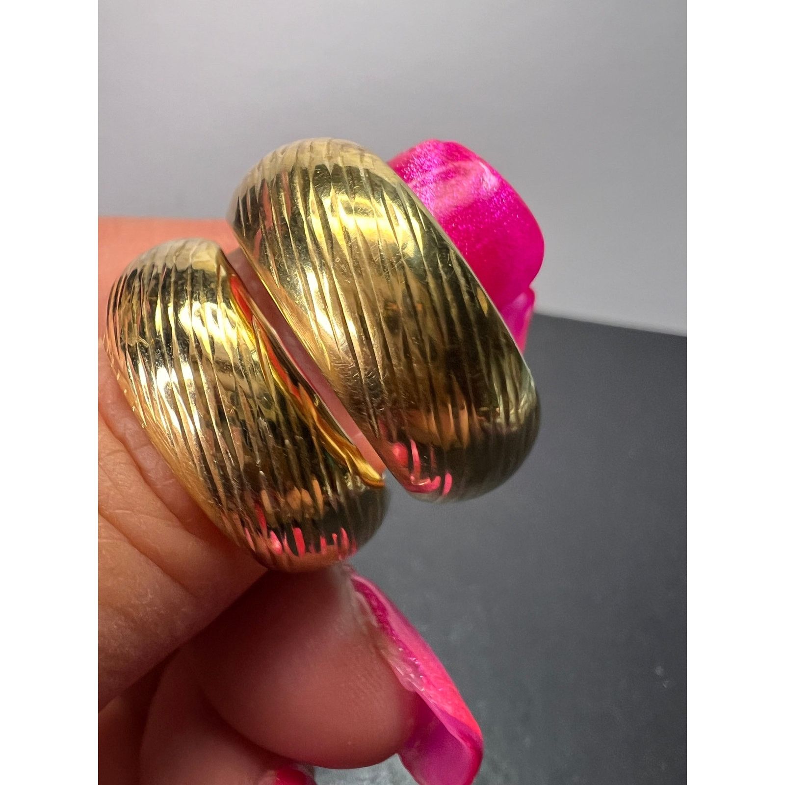Other Gold over sterling silver hoop earrings Size ONE SIZE - 11 Thumbnail
