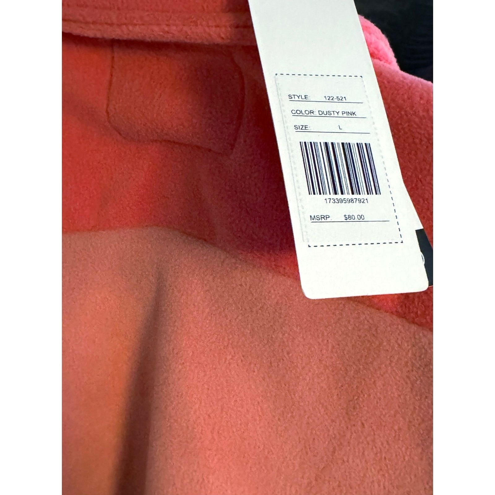 Other •NWT• REBEL MINDS Premium Goods Zip-up Pink Jacket • LG Size L / US 10 / IT 46 - 4 Thumbnail
