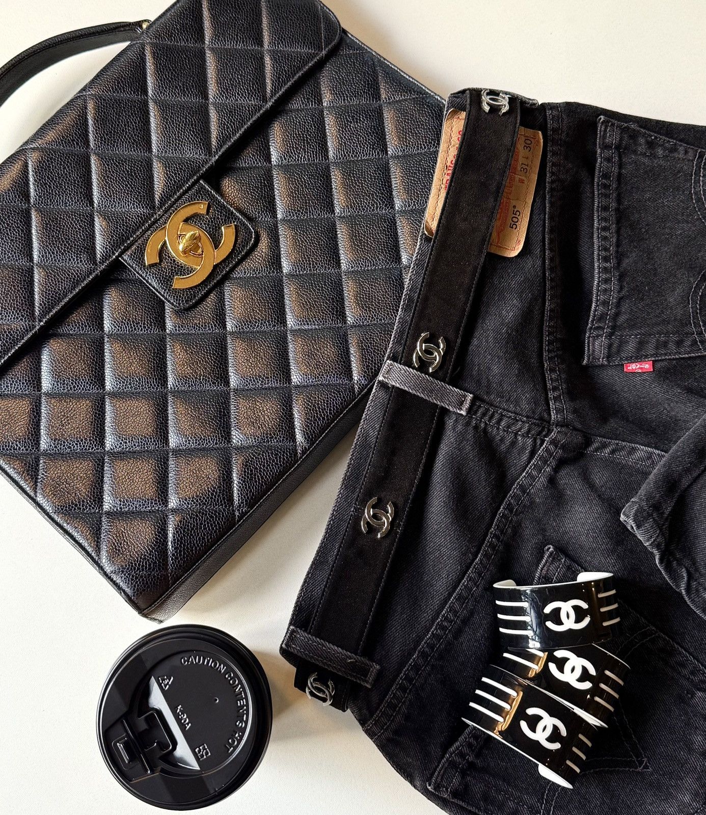 Chanel Chanel - 91/94 - Caviar - Jumbo - Portfolio - Briefcase Size ONE SIZE - 4 Thumbnail