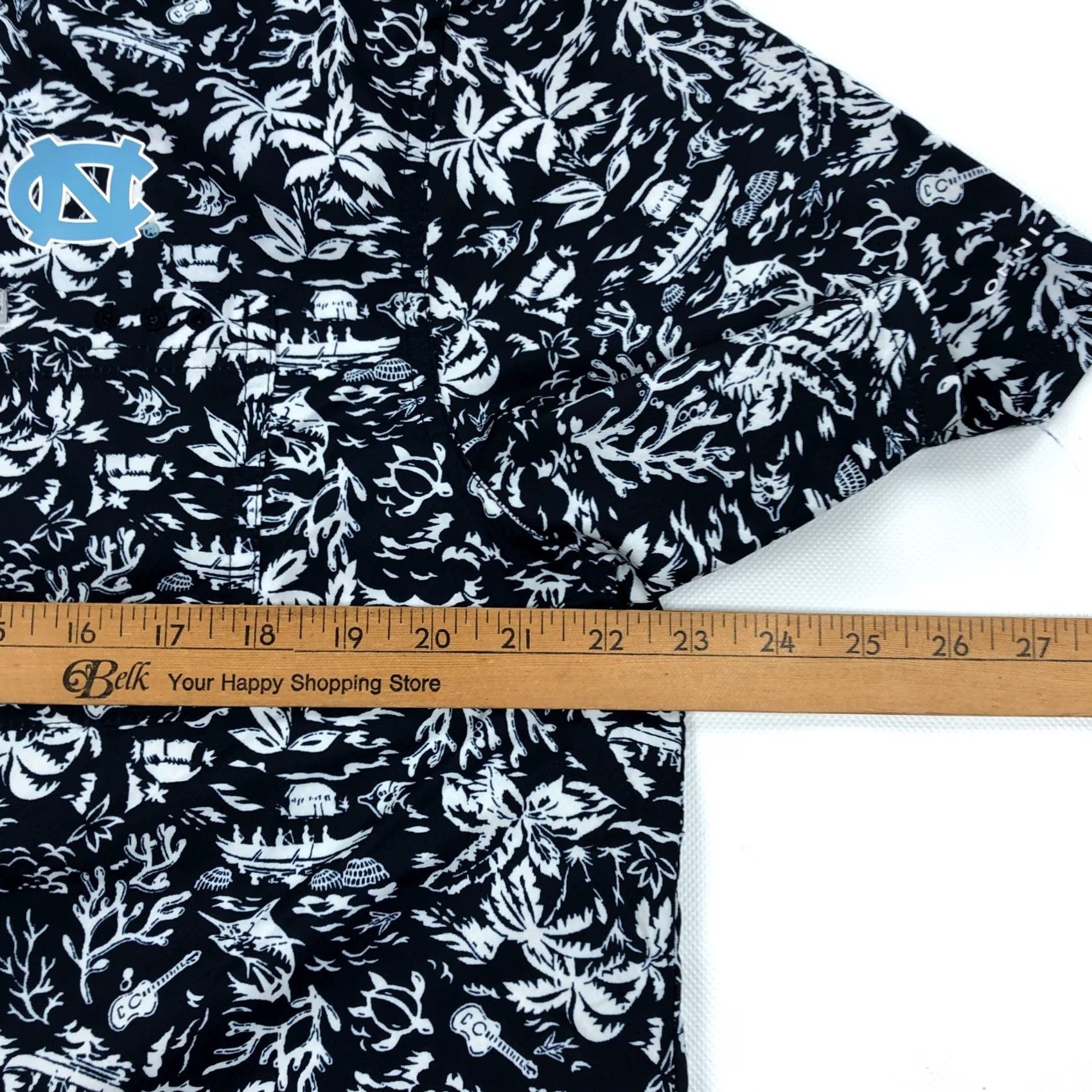 Vintage Columbia PFG Shirt Mens M UNC Tar Heels Hawaiian Short Sleeve Button-Up Size US M / EU 48-50 / 2 - 5 Thumbnail