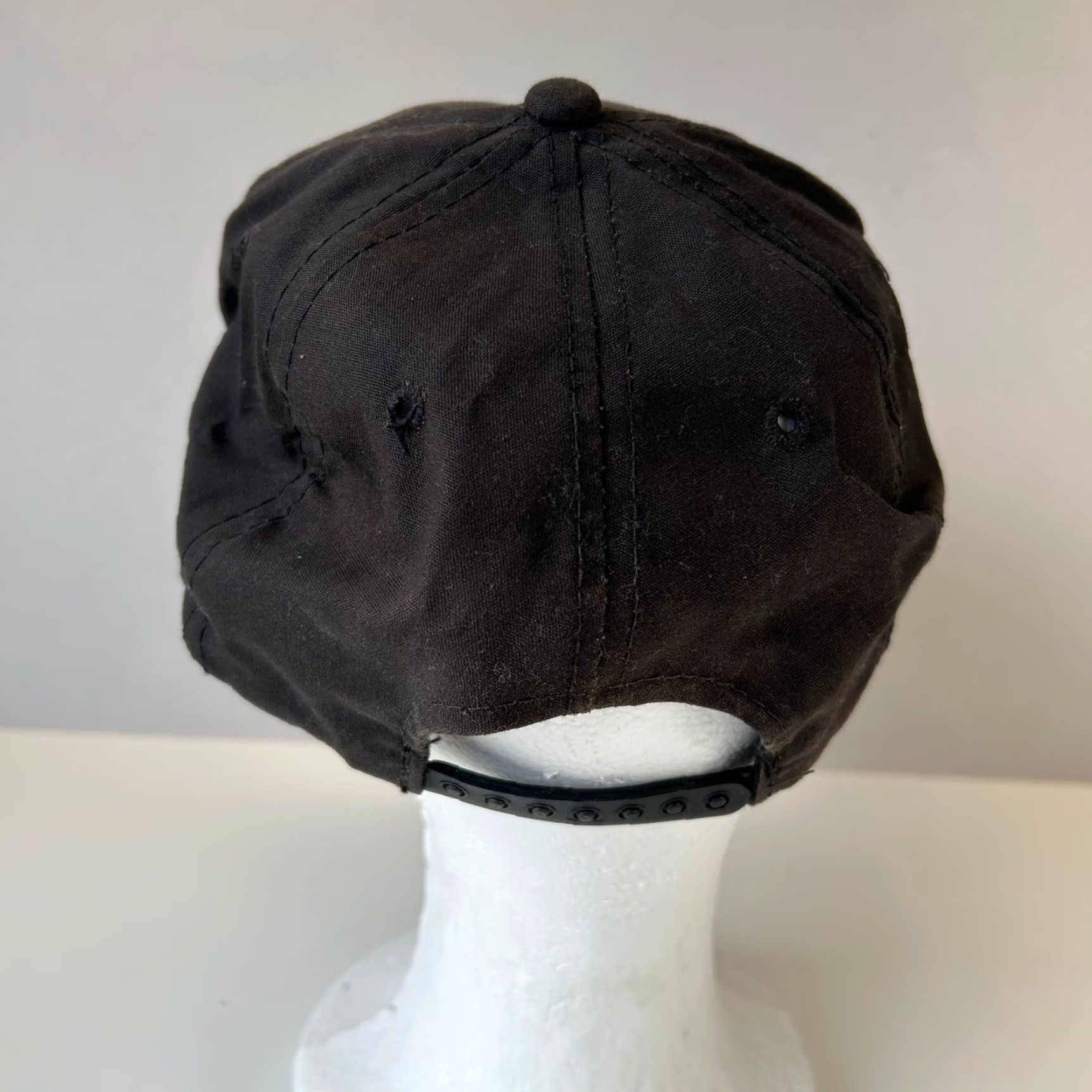 Rails VINTAGE Youngan Donner Pass Thousand Trails Snapback Hat Cowboy Western Trucker Hat Casual Men's One Size Black Cotton Adjustable USA 80s 90s Vintage Size ONE SIZE - 4 Thumbnail