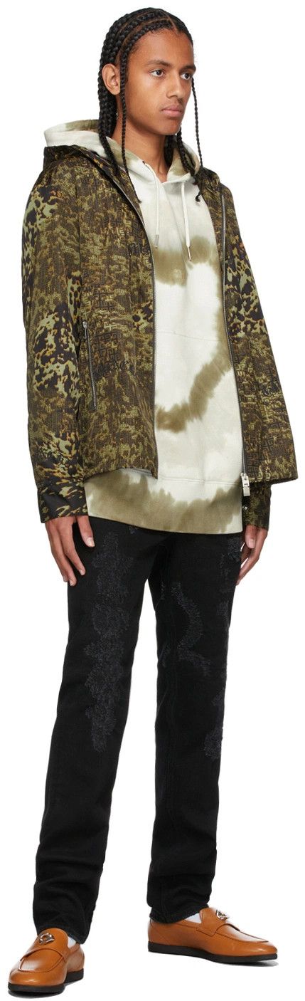 Givenchy Green And White Tie Dye Heart Logo Oversized Hoodie Size XS / US 0-2 / IT 36-38 - 5 Thumbnail