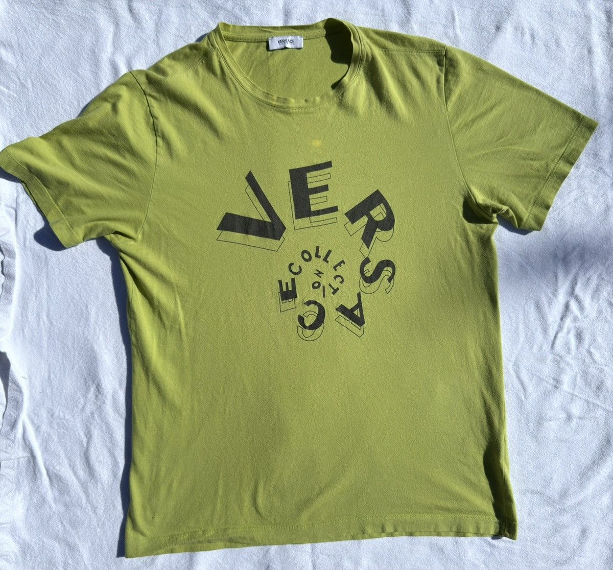 Designer × Versace Slime Green Versace Spiral Logo 2D Print Graphic Tee Size US L / EU 52-54 / 3 - 1 Thumbnail