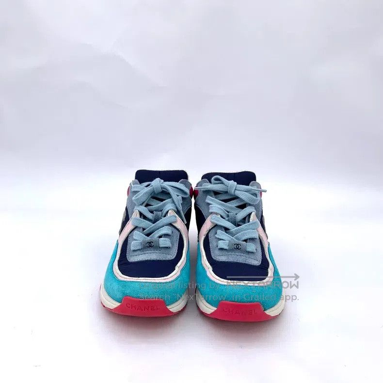Chanel Chanel Colour-blocked suede logo logo lacing flat casual d Size US 6.5 / IT 36.5 - 3 Thumbnail