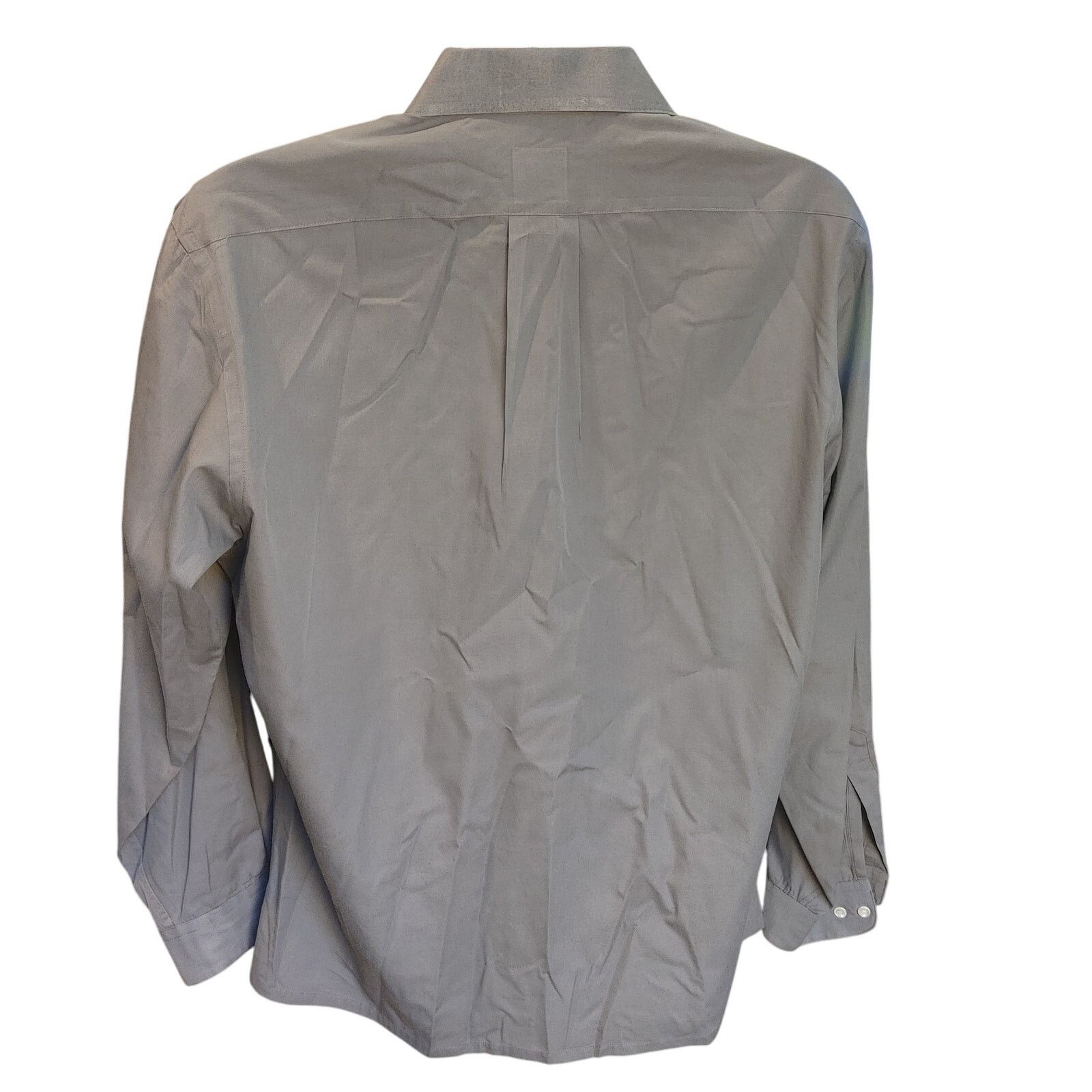 John Henry John Henry Men's 17.5 34/35 Gray Authentic Fit Dress Shirt Size US L / EU 52-54 / 3 - 2 Thumbnail
