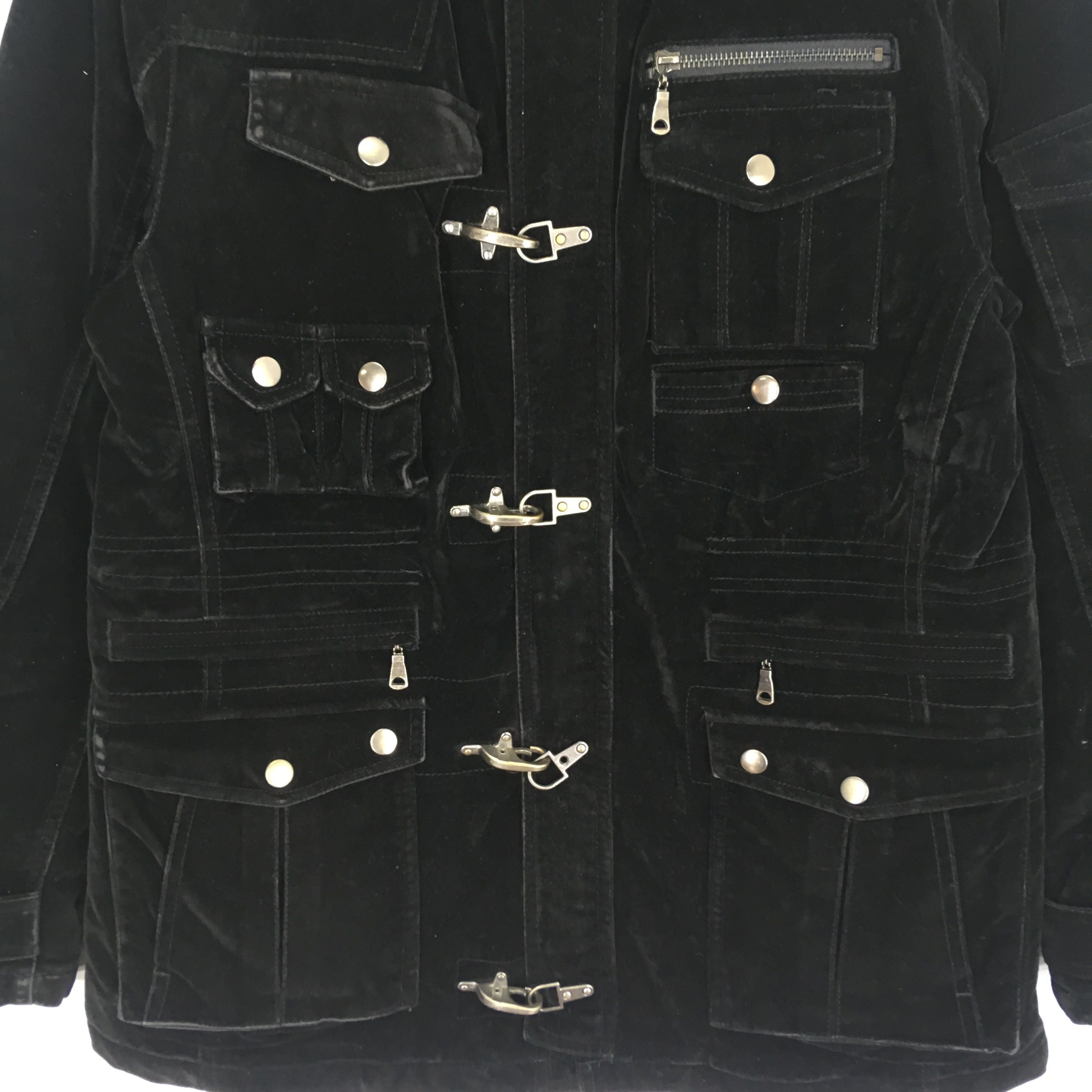 semanticdesign Vintage Semantic Design Black Velvet Bondage Jacket Size US L / EU 52-54 / 3 - 5 Thumbnail