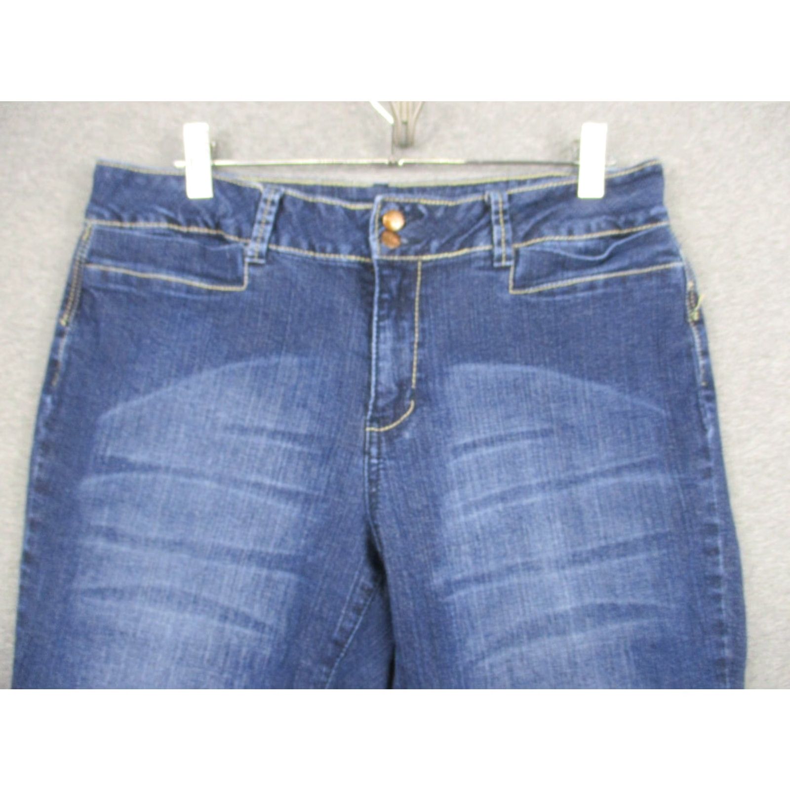 Bill Blass VINTAGE Bill Blass Jeans Flared Bootcut Stretch 10 Women's Comfort Regular Blue Denim 5-Pocket Mens? Girls? Size 32" / US 10 / IT 46 - 2 Thumbnail