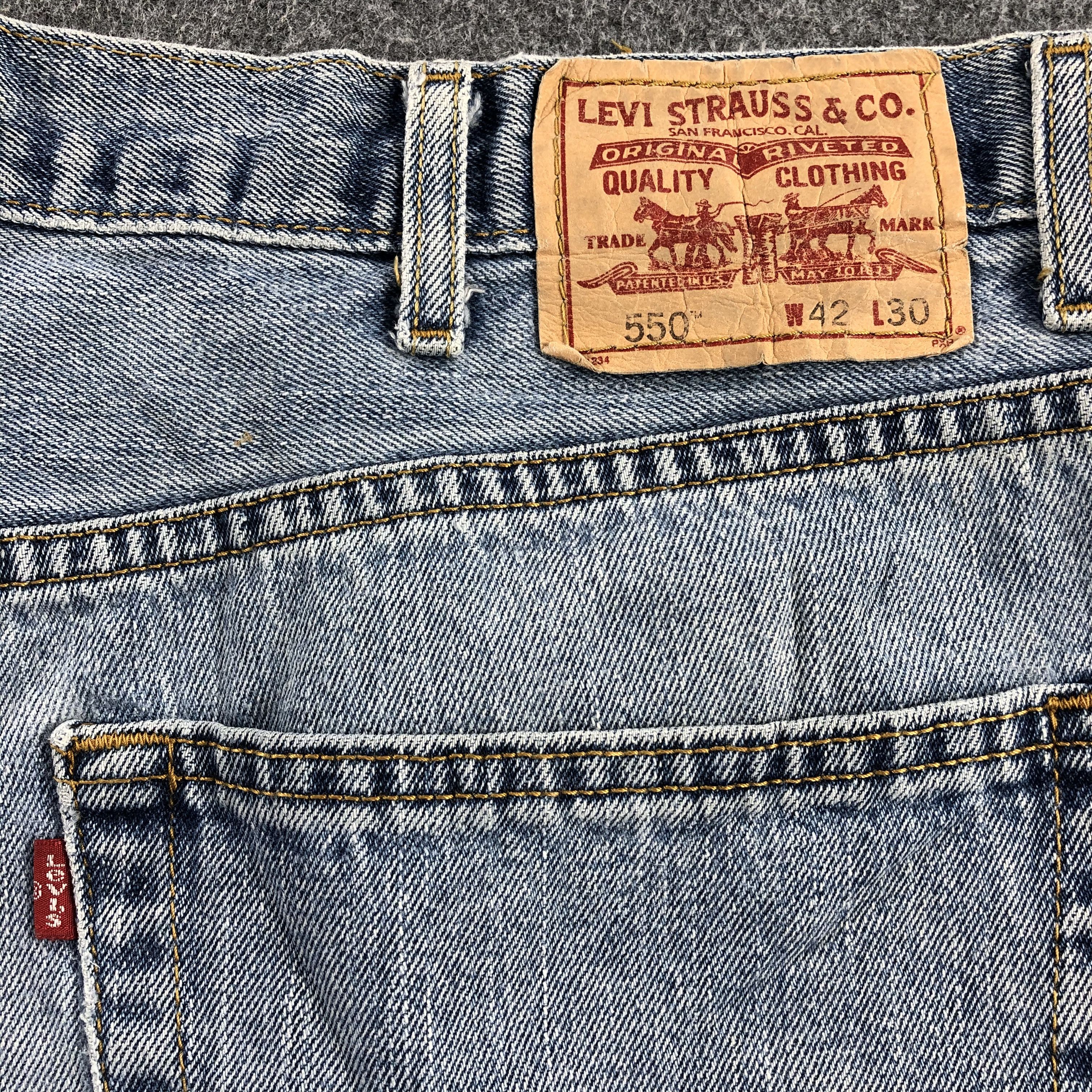 Levi's Vintage Levis Jeans Lot 550 Light Washed Denim-J928 Size US 42 / EU 58 - 5 Thumbnail