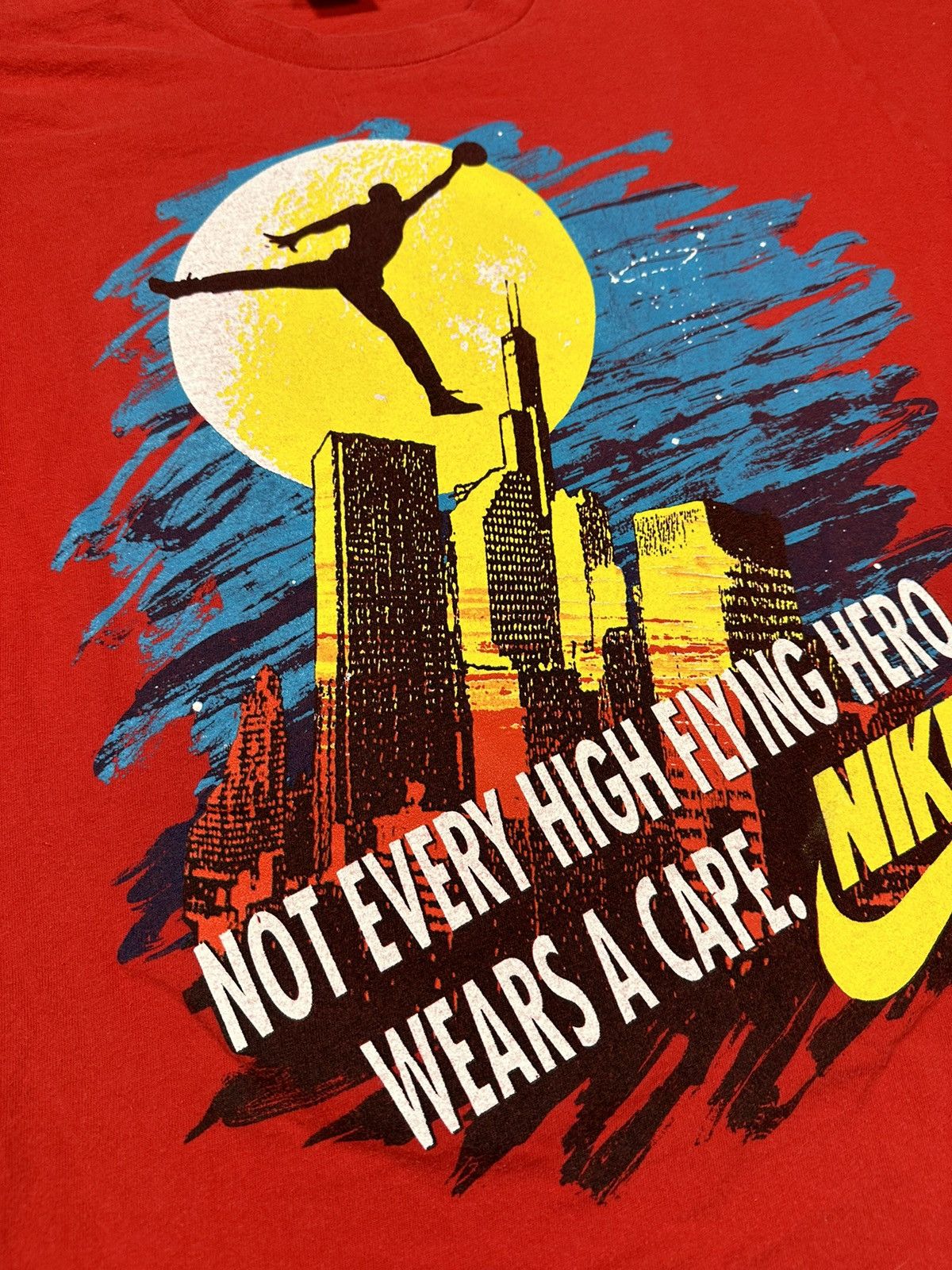 Nike Vintage 90s Nike Not Every High Flying Hero Wears A Cape Tee Size US M / EU 48-50 / 2 - 7 Thumbnail