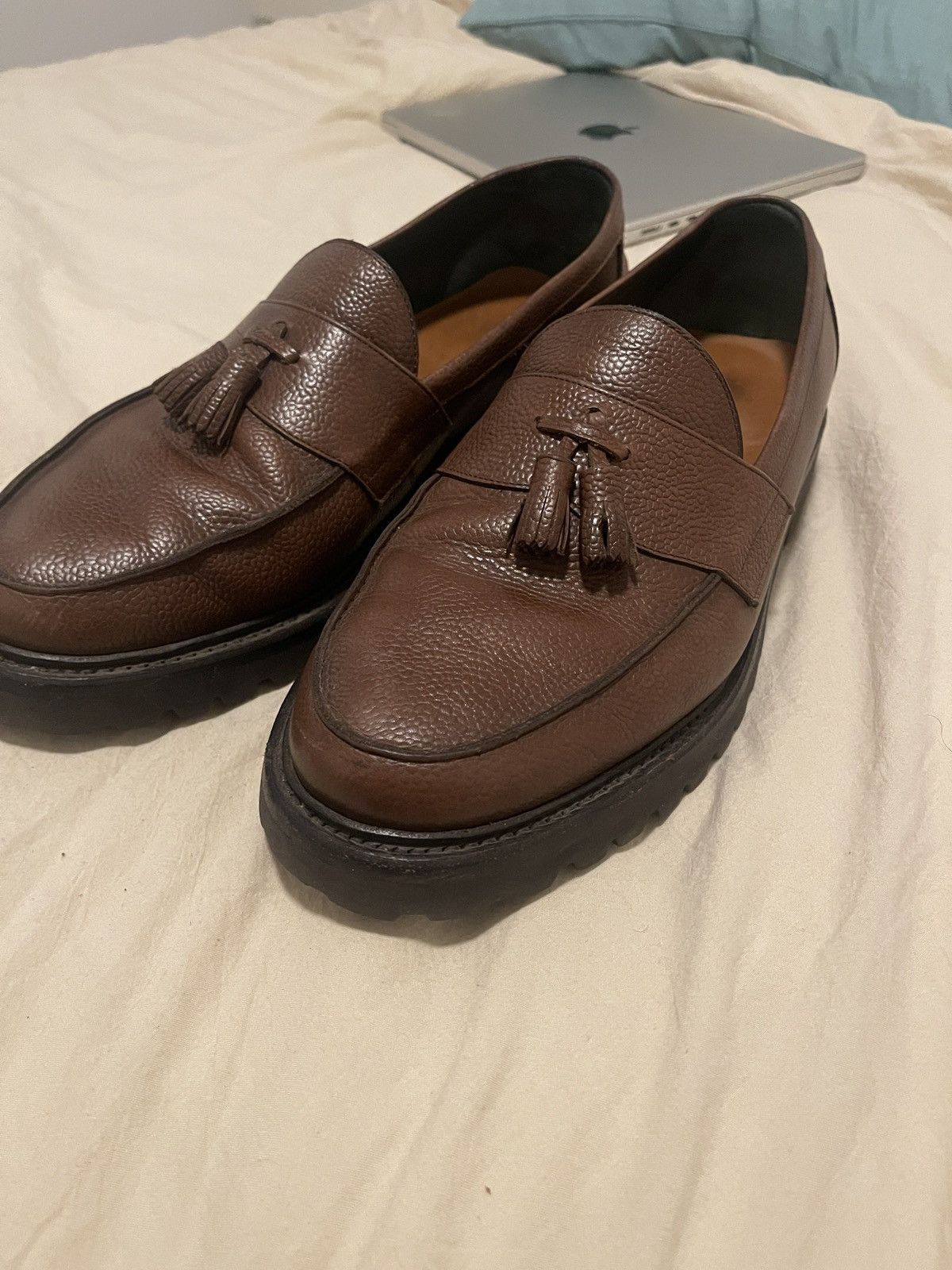 Blackstock & Weber Chocolate brown tassel loafers-Size 13 Size US 13 / EU 46 - 1 Thumbnail