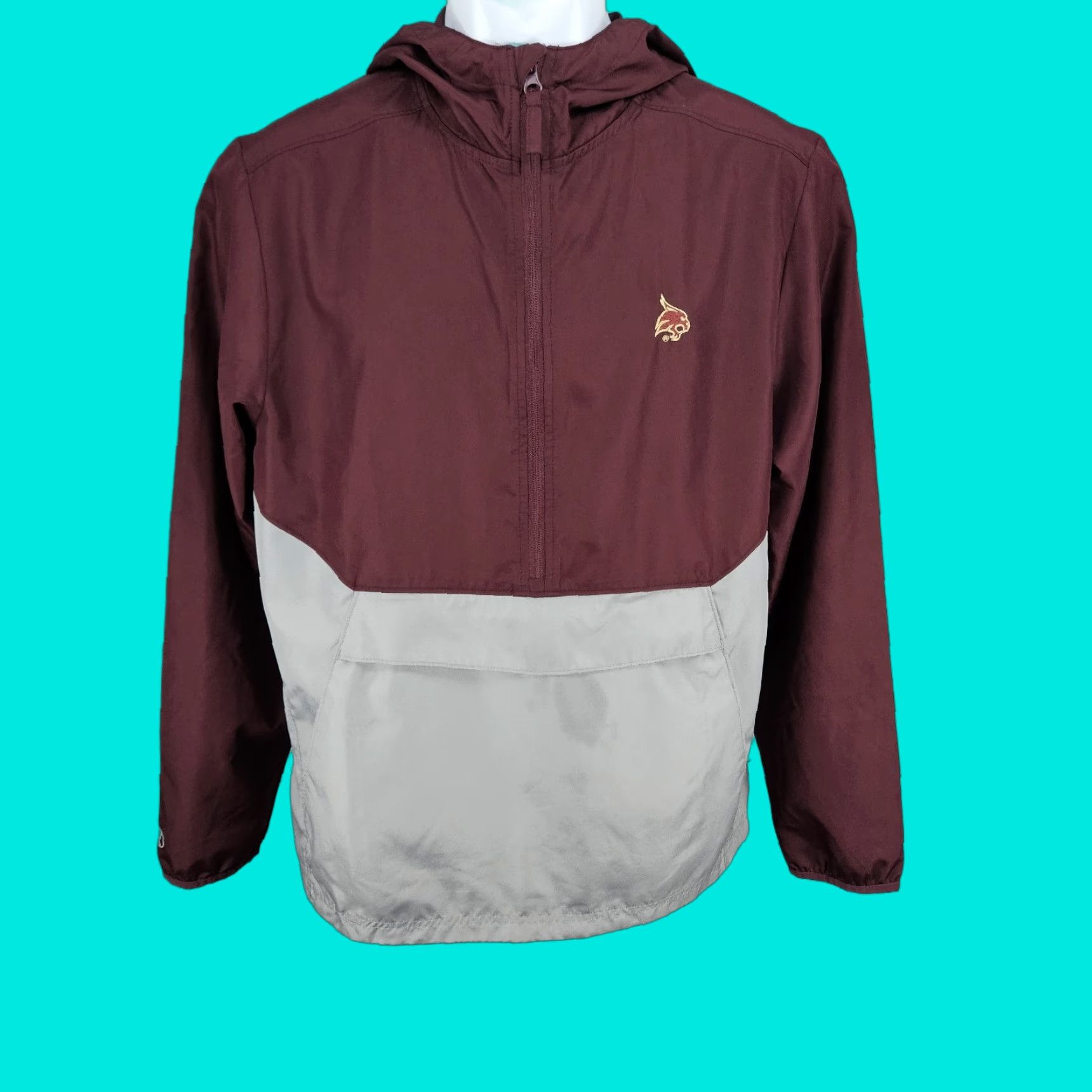 Holloway Texas State University Bobcats Maroon Logo 1/2 Zip Windbreaker Jacket S Shirt? Wait. Size US S / EU 44-46 / 1 - 1 Thumbnail