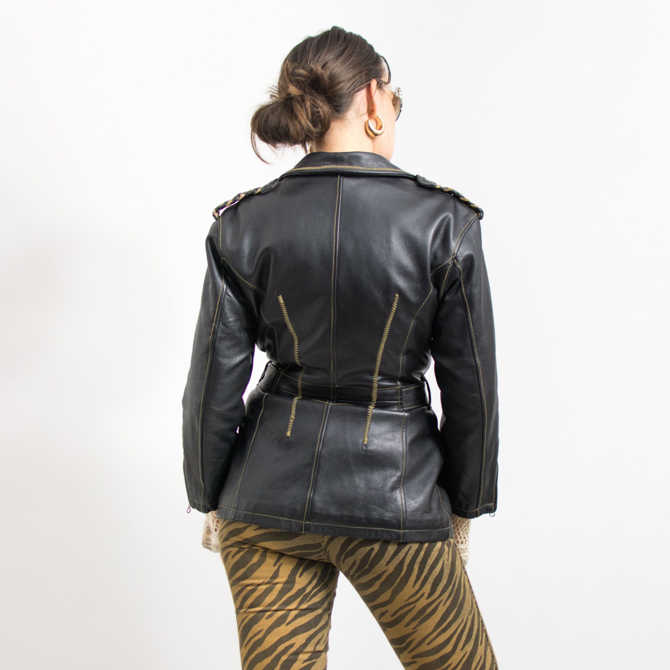 Diesel × Vintage DIESEL leather jacket belted Size M / US 6-8 / IT 42-44 - 8 Thumbnail