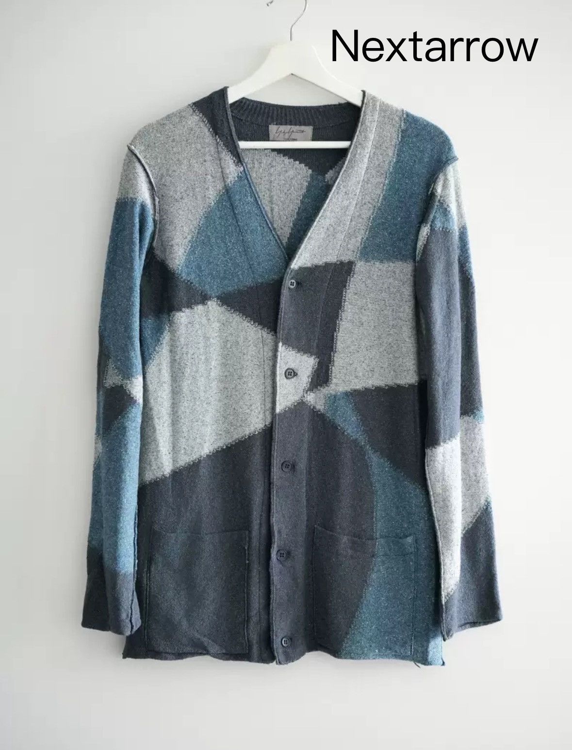 Yohji Yamamoto Yohji Yamamoto 12ss geometric silk cardigan sweater Size US L / EU 52-54 / 3 - 1 Thumbnail