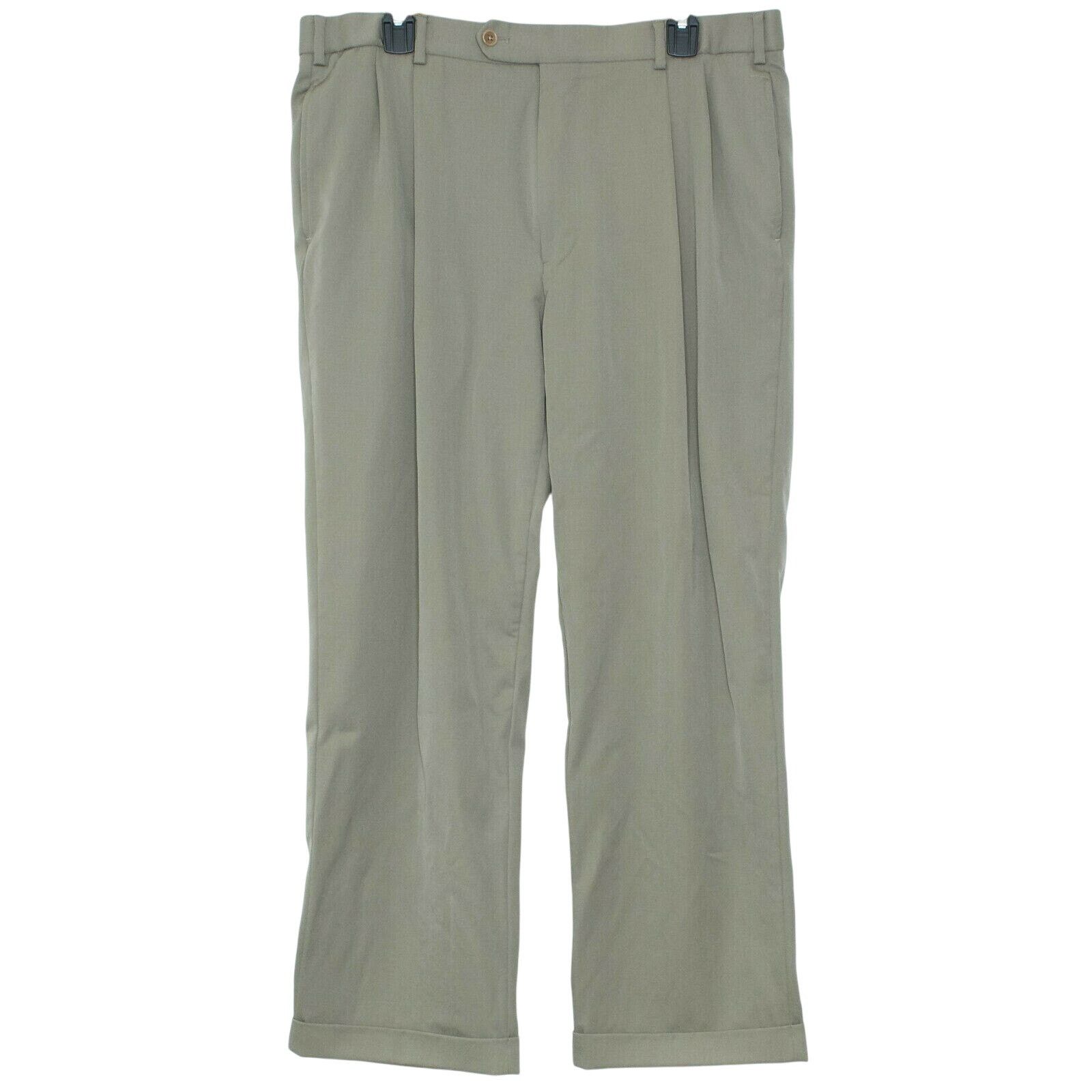 Brooks Brothers Brooks Brothers Dress Pants Wool Pleated Cuffed Brown 34x28 Size 34R - 1 Thumbnail