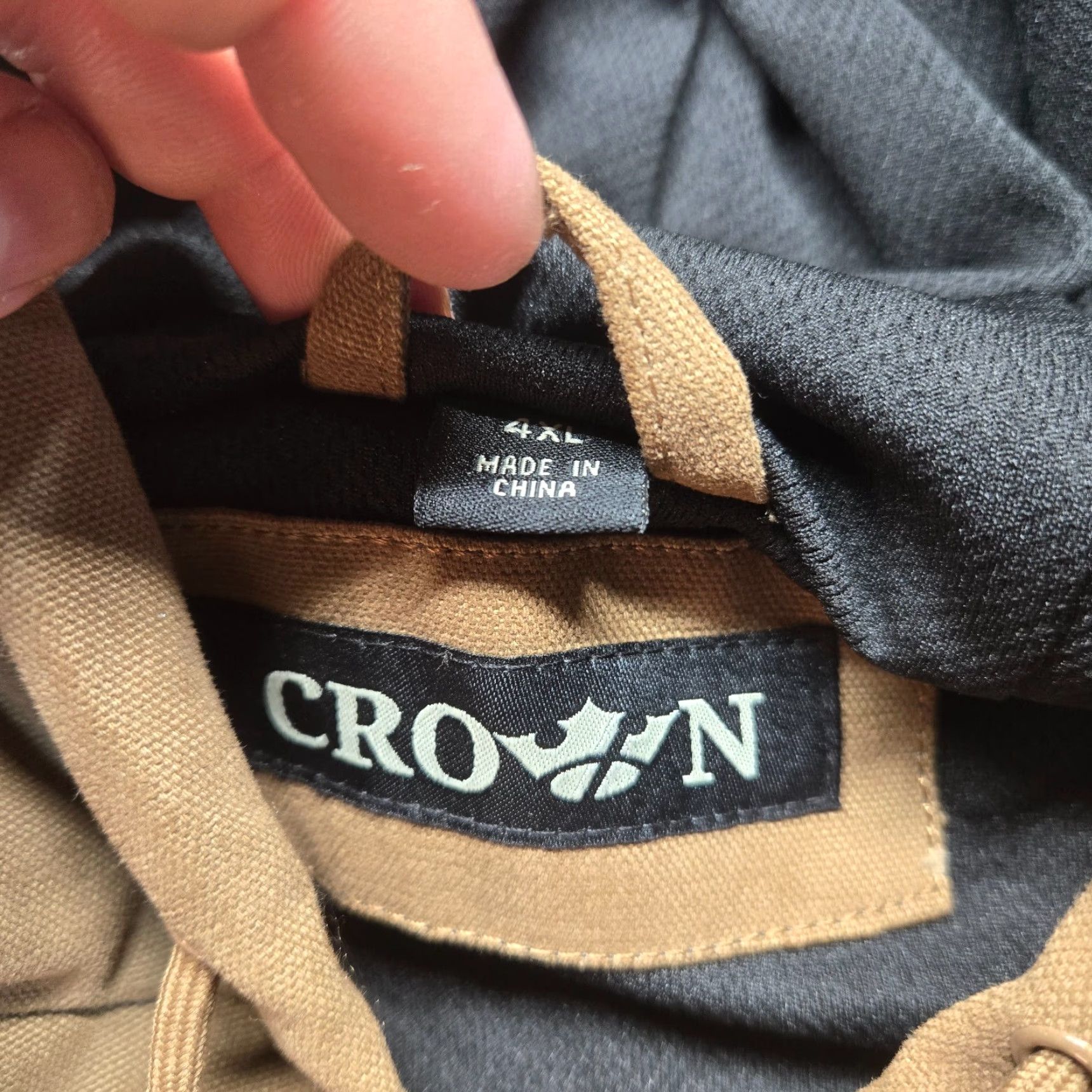 Vintage VINTAGE Crown Jacket Outerwear Canvas Workwear Hooded Full Zip Adult Men’s XXXXL 4XL Brown Cotton Polyester Nylon Lined Insulated Pockets Zip Size US XXL / EU 58 / 5 - 3 Thumbnail